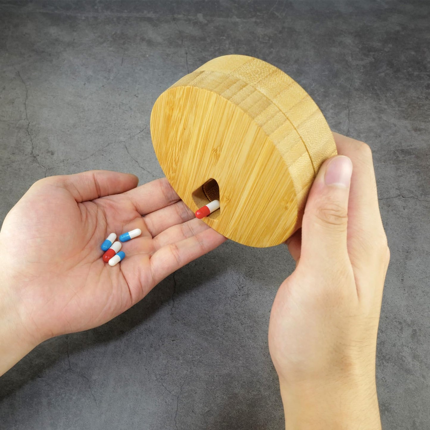 Beech Wood Weekly Pill Organizer | TRUE Shift Plastic‑Free Medicine Box