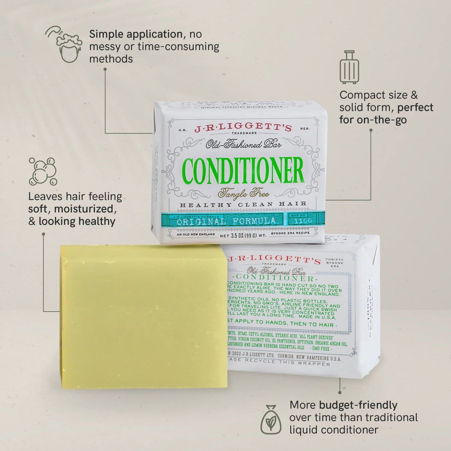J.R. Liggett’s Shampoo Bars | TRUE Shift Toxin‑Free Hair Care (3‑Pack)