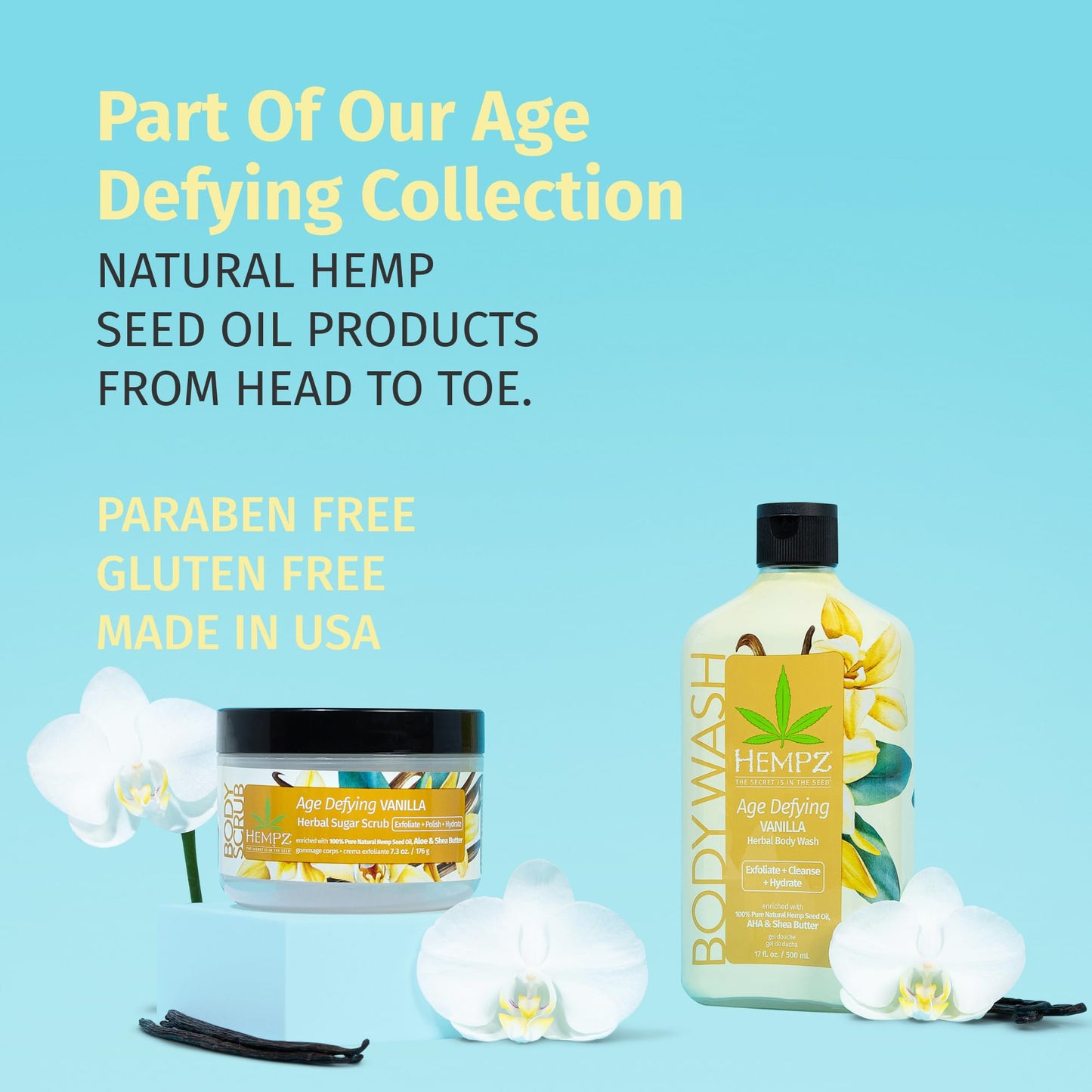 Fragrance-Free Sugar Body Scrub with Hemp Seed Oil – HEMPZ