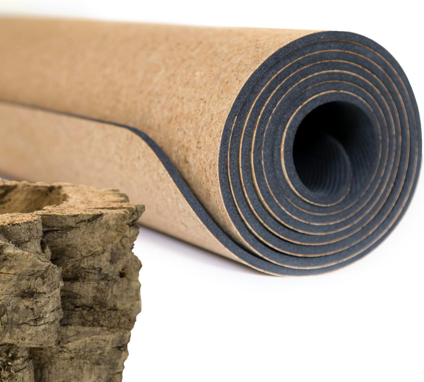 Aurorae Pro Natural Cork Yoga Mat 74″×24½″×5 mm | TRUE Shift Cork‑Rubber Eco Mat