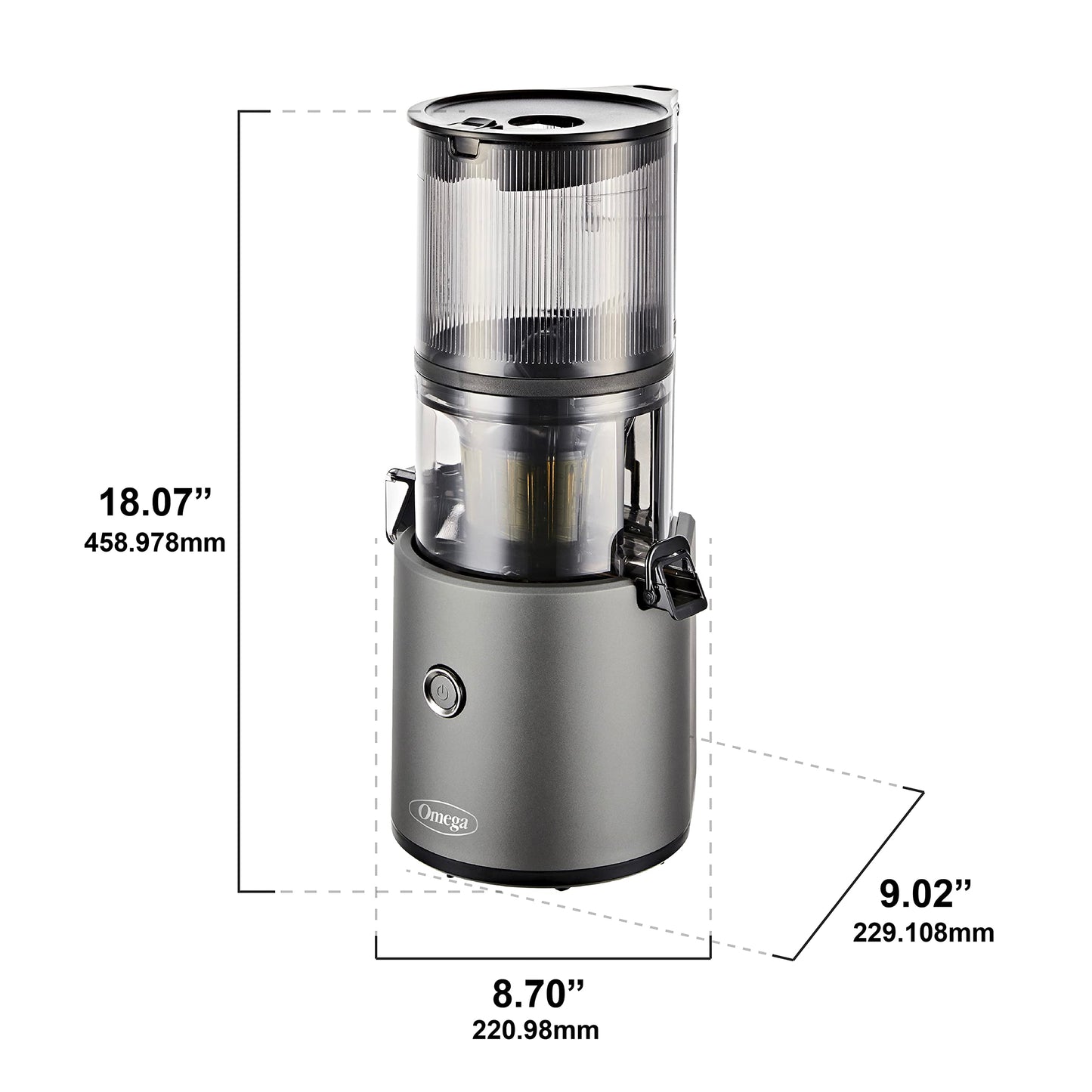 Omega Effortless Batch Juicer | TRUE Shift Stainless Cold-Press Juicer (2 L)
