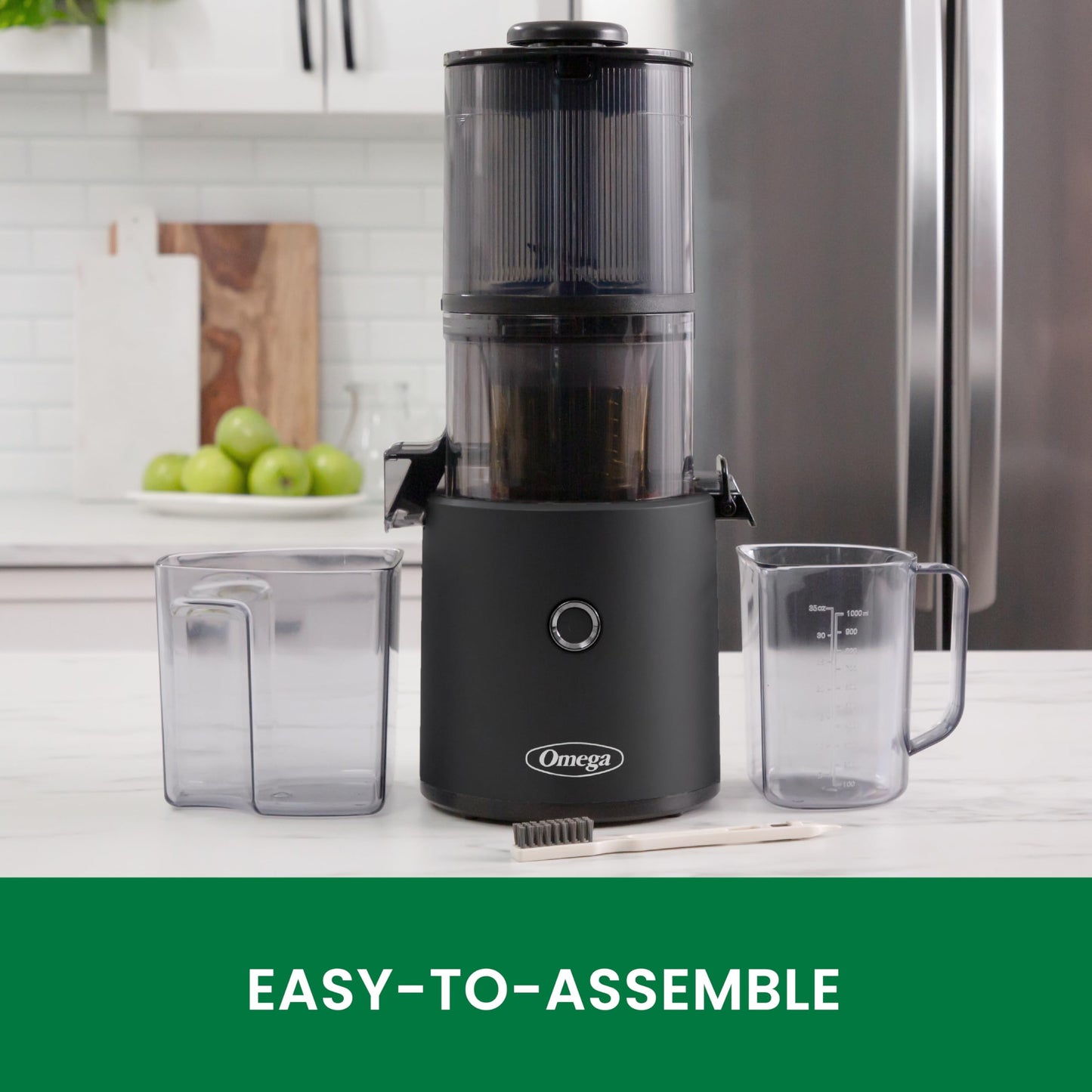 Omega Effortless Batch Juicer | TRUE Shift Stainless Cold-Press Juicer (2 L)
