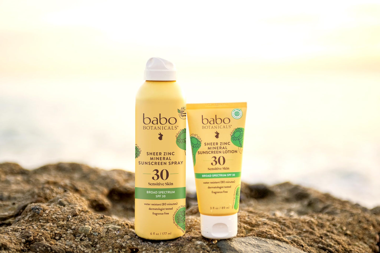 EWG-Verified Mineral Sunscreen Lotion SPF 30, Vegan & Fragrance-Free – Babo Botanicals Sheer Zinc