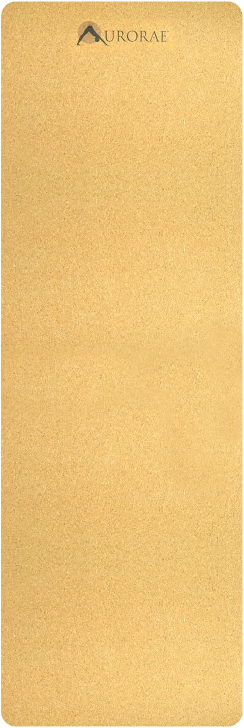 Aurorae Pro Natural Cork Yoga Mat 74″×24½″×5 mm | TRUE Shift Cork‑Rubber Eco Mat