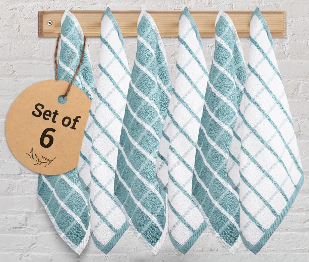 Urban Villa Cotton Kitchen Towels | TRUE Shift Eco Towels (20″×30″, Striped, Mitered)