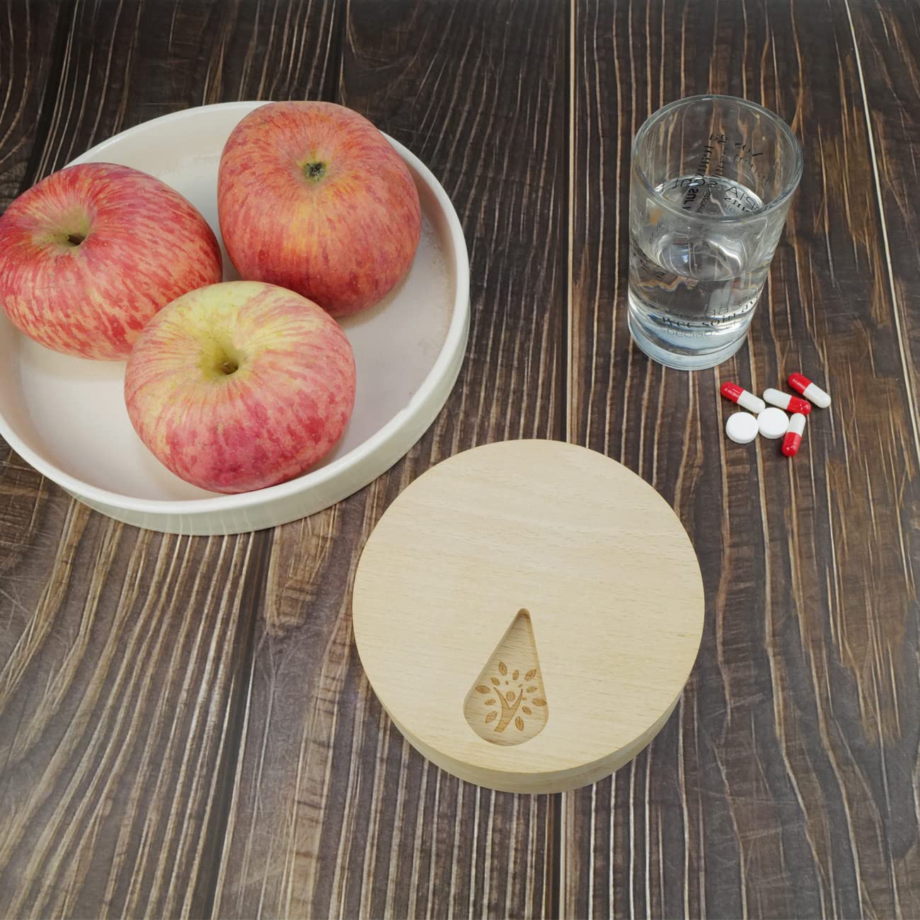 Beech Wood Weekly Pill Organizer | TRUE Shift Plastic‑Free Medicine Box