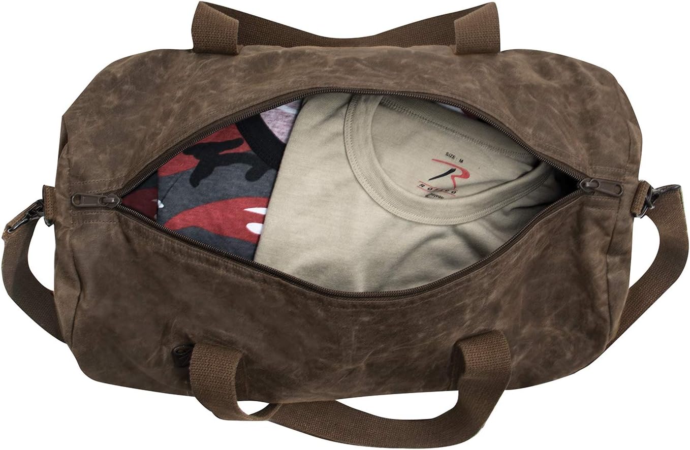 Rothco 19″ Waxed Canvas Duffel Bag | TRUE Shift Tough Waxed Canvas Travel Tote