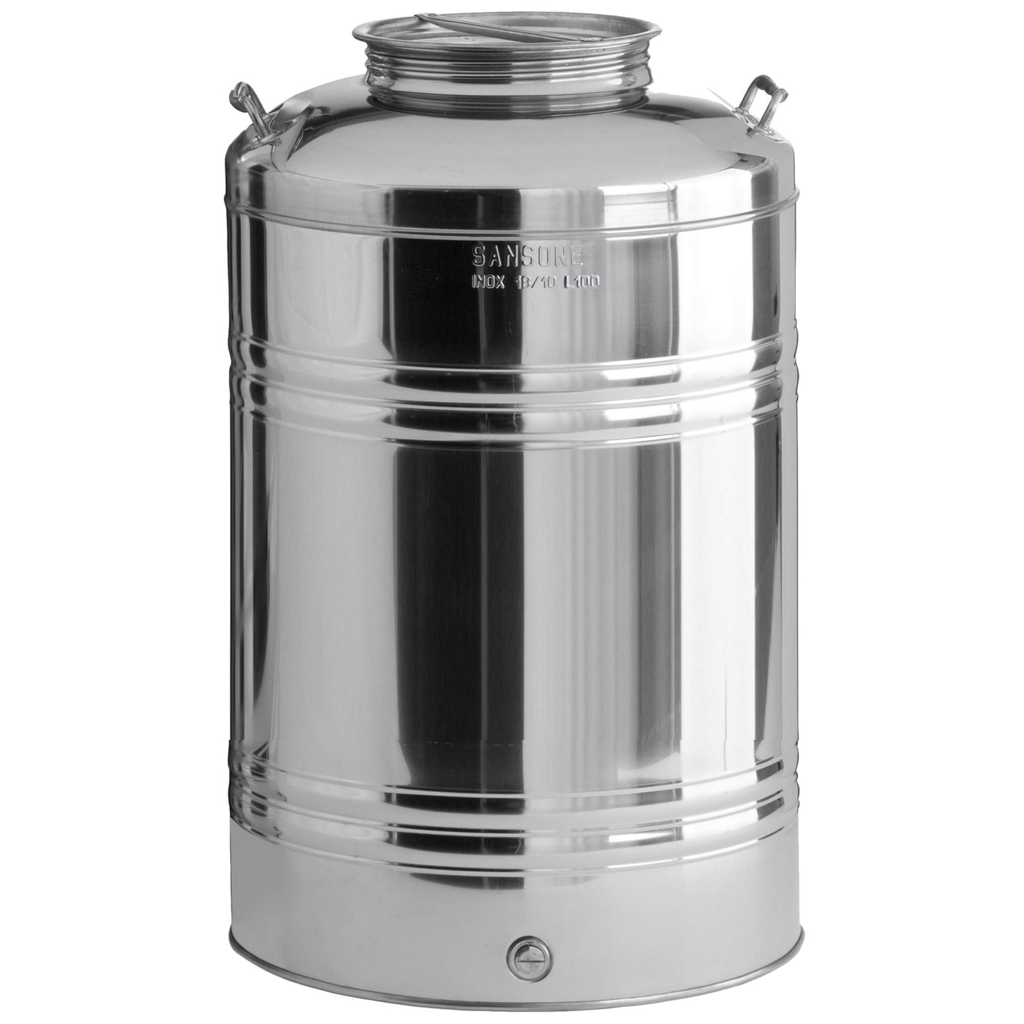 Sansone Stainless Steel Dispenser | TRUE Shift Italian 18/10 Spigot Jar (2.6 Gal)