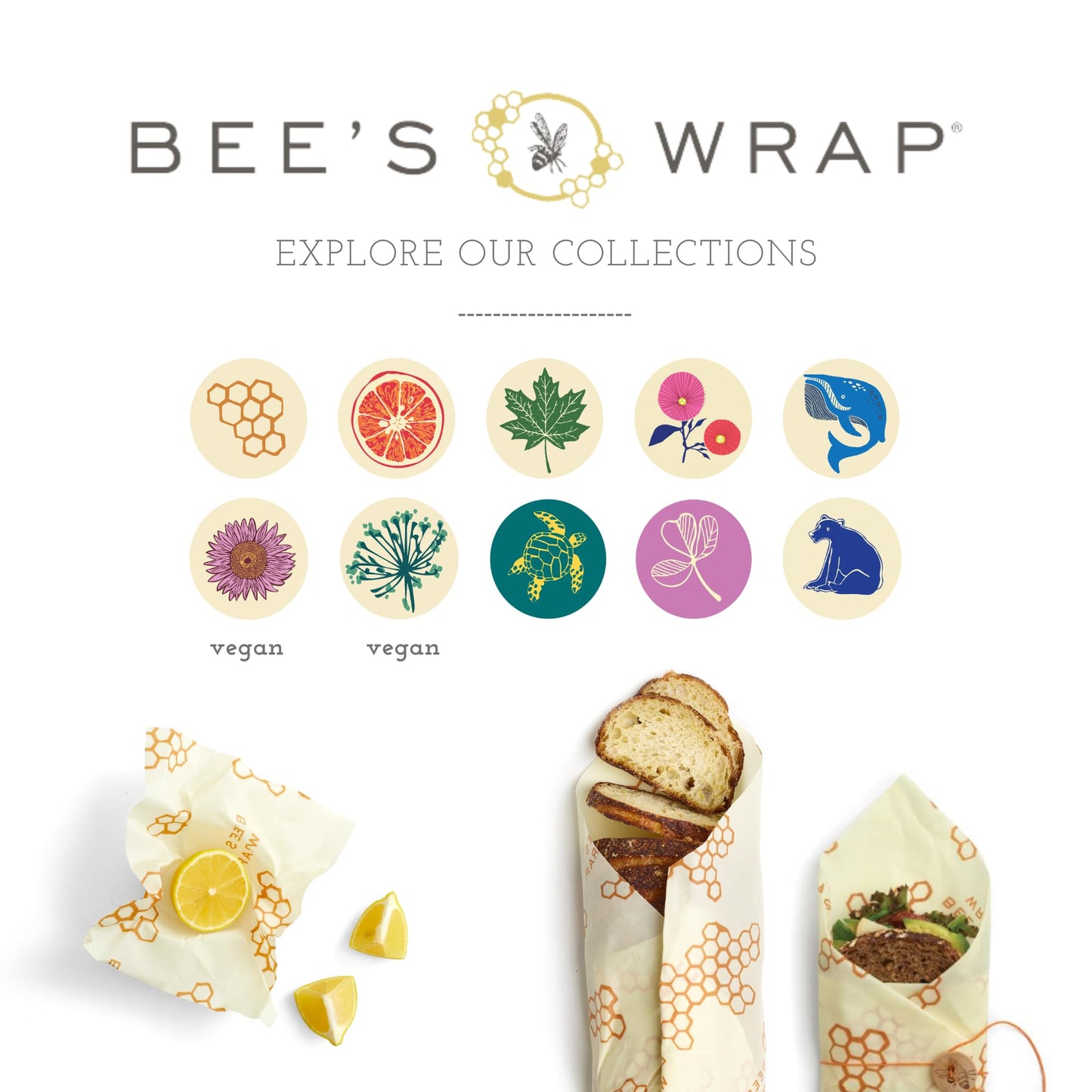 Bee’s Wrap Beeswax Food Wrap Roll | TRUE Shift Plastic‑Free Kitchen