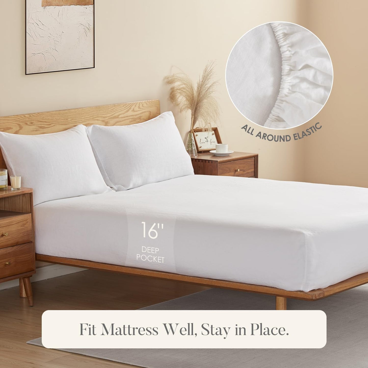 DAPU Pure Linen Sheets Set • 100% French Linen | TRUE Shift Breathable Bedding