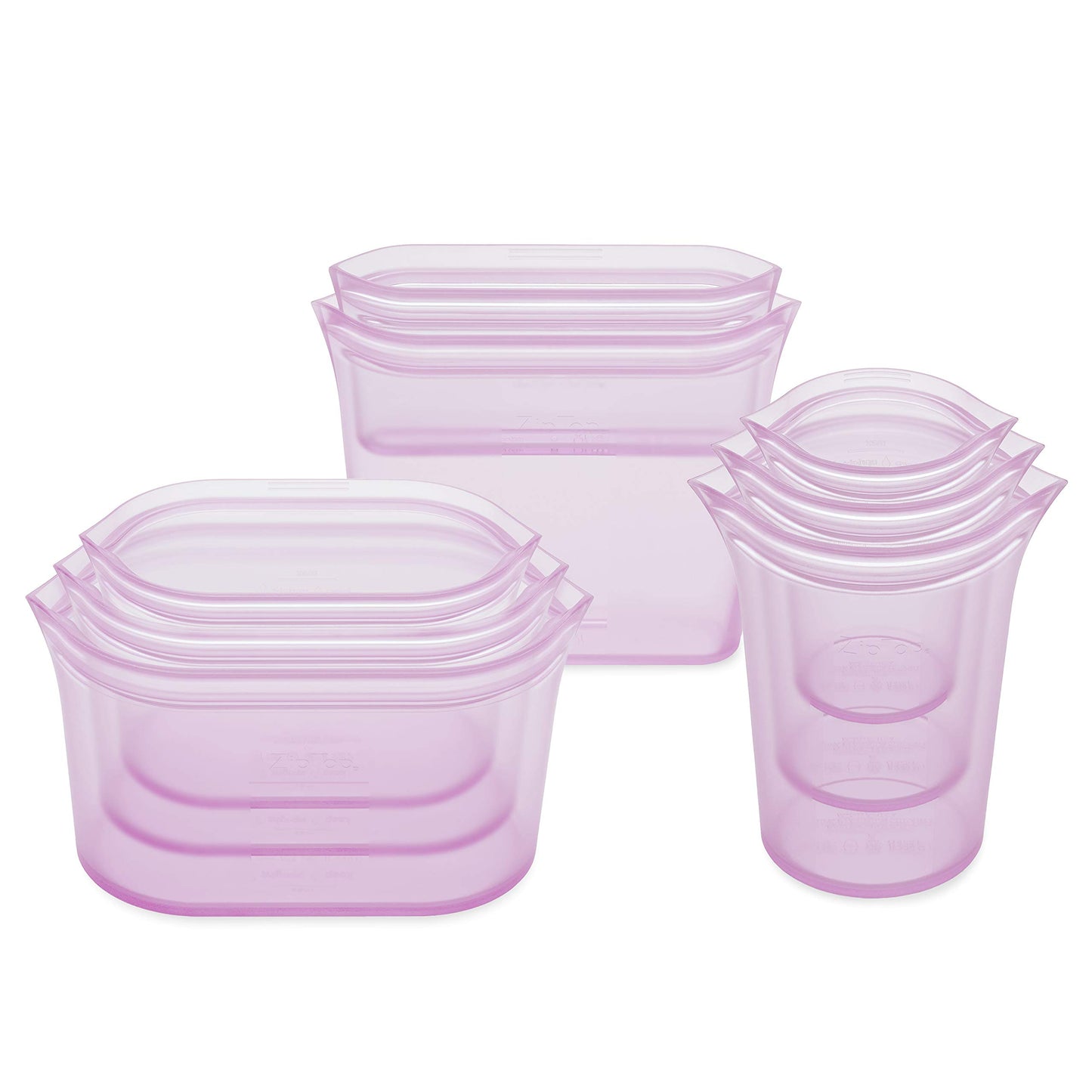 Zip Top 100% Silicone Reusable Food Storage Set (8‑Piece, Teal) | TRUE Shift Zero‑Plastic Meal Prep Set