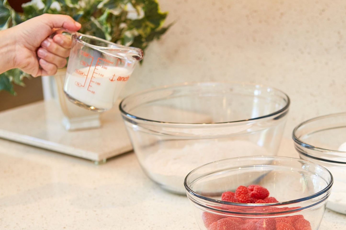 Anchor Hocking Glass Measuring Cups (1, 2 & 4 Cup Set) | TRUE Shift Non‑Plastic Kitchenware