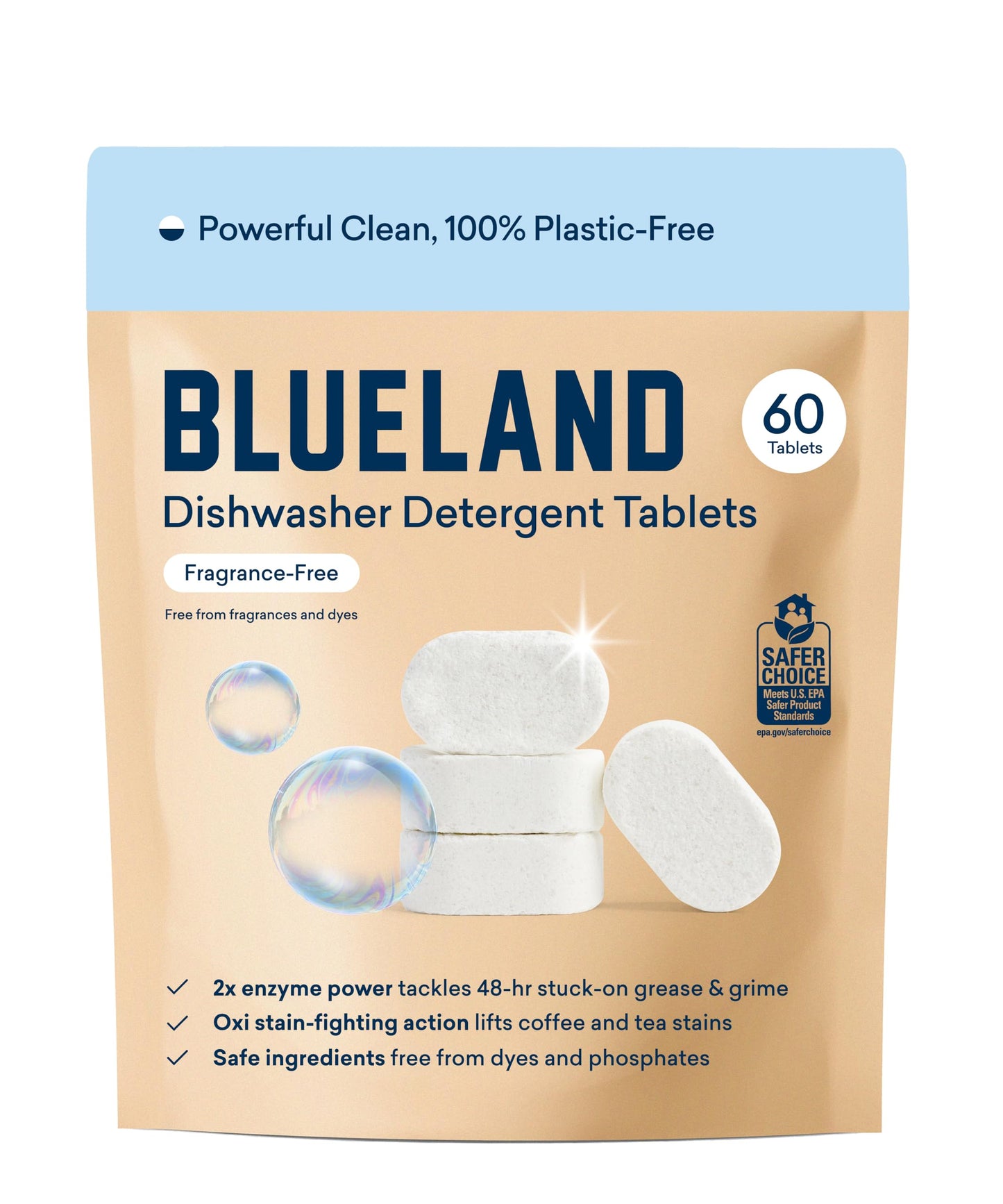Blueland Dishwasher Detergent Tablets Starter Set – Plastic-Free & Plant-Based