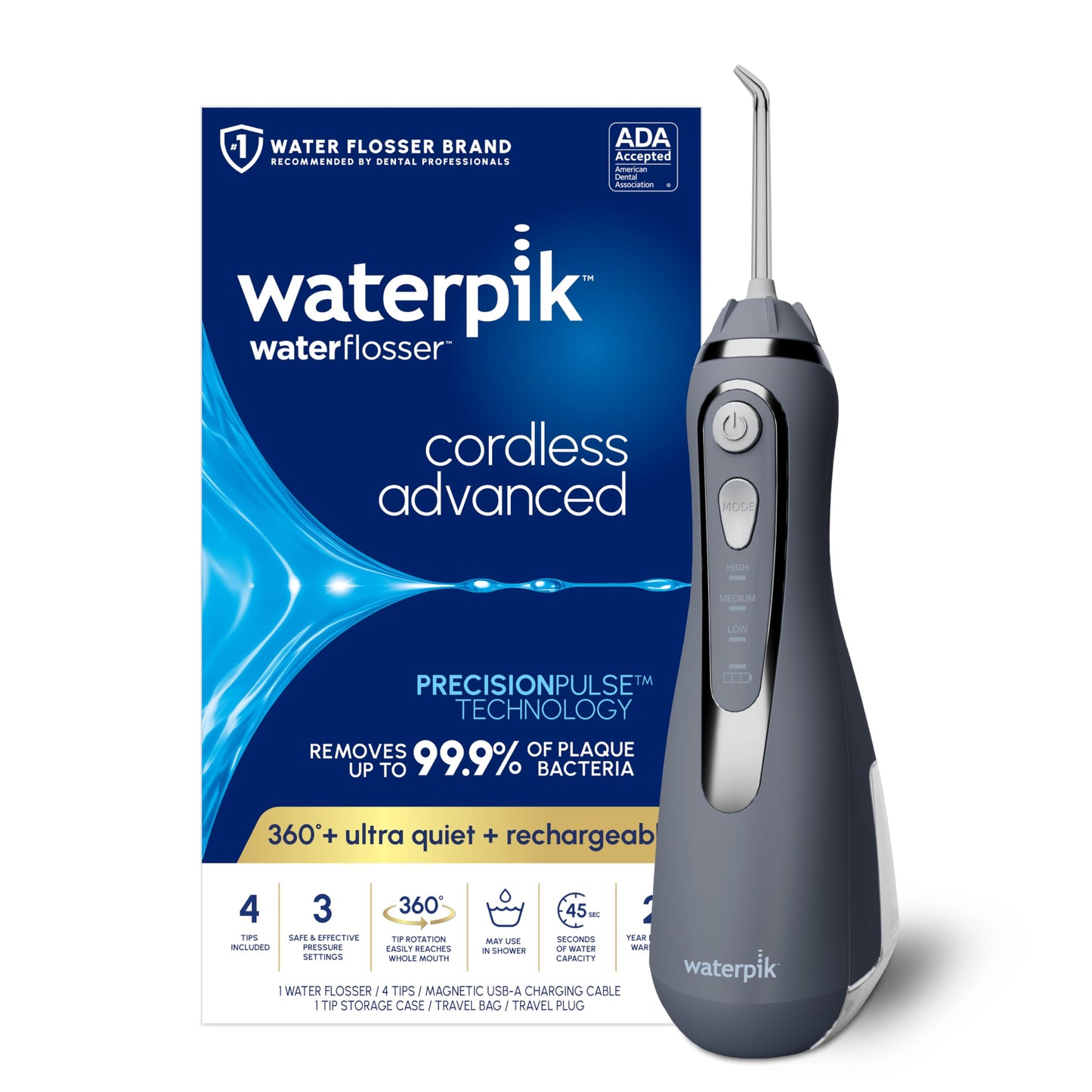 Waterpik Cordless Advanced 2.0 Flosser | TRUE Shift Travel‑Ready Oral Jet