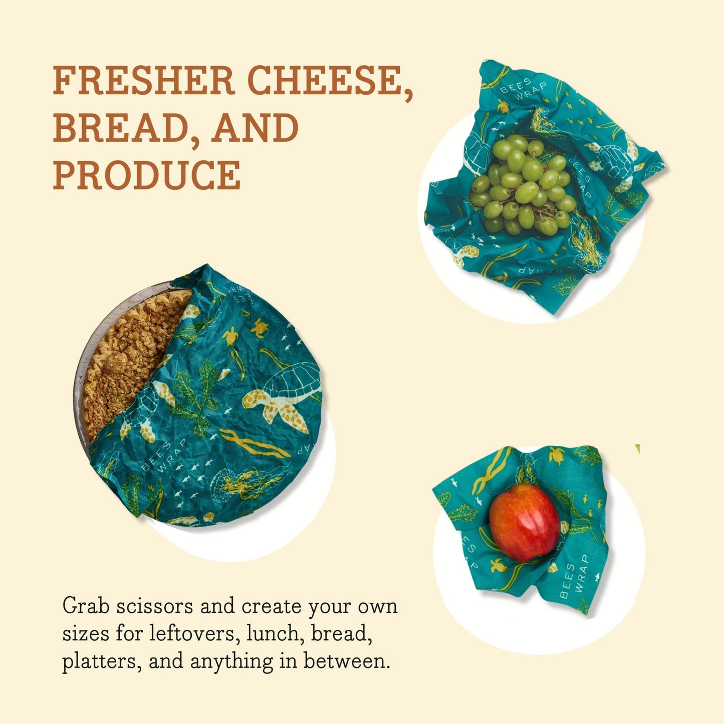 Bee’s Wrap Beeswax Food Wrap Roll | TRUE Shift Plastic‑Free Kitchen