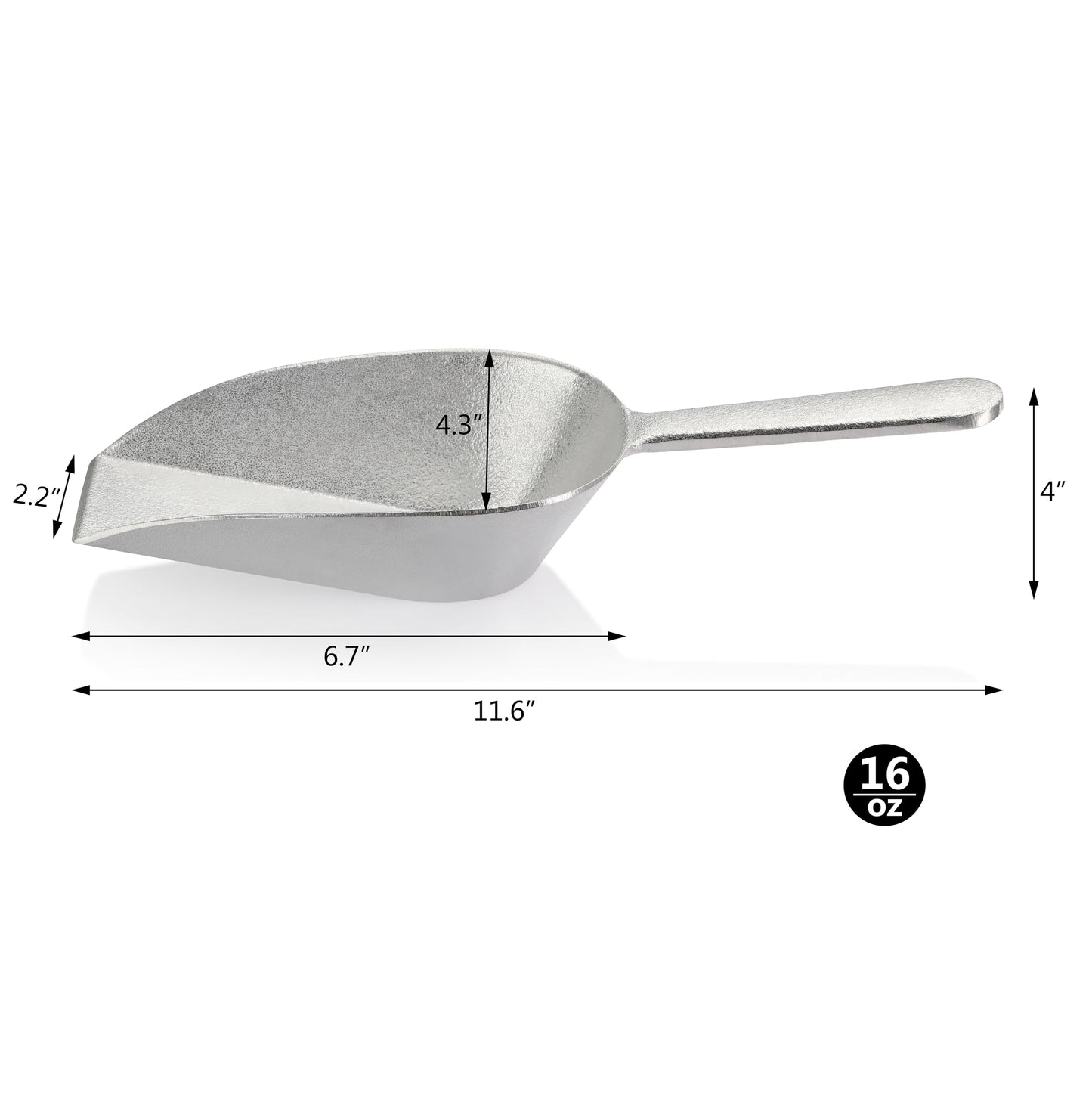 New Star Cast Aluminum Utility Scoop (2 oz) | TRUE Shift Flat-Bottom Eco Scoop
