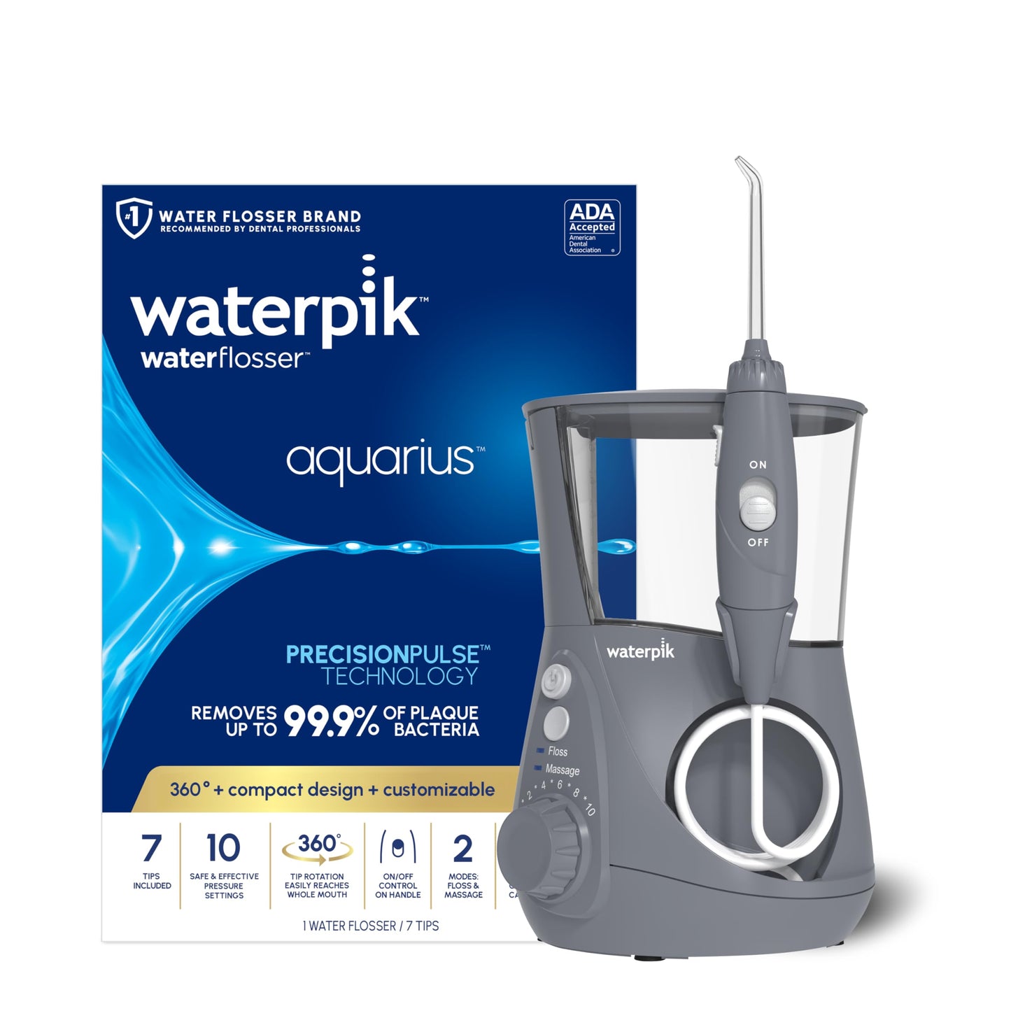 Waterpik Aquarius Water Flosser WP‑662 | TRUE Shift Oral Care Power Jet