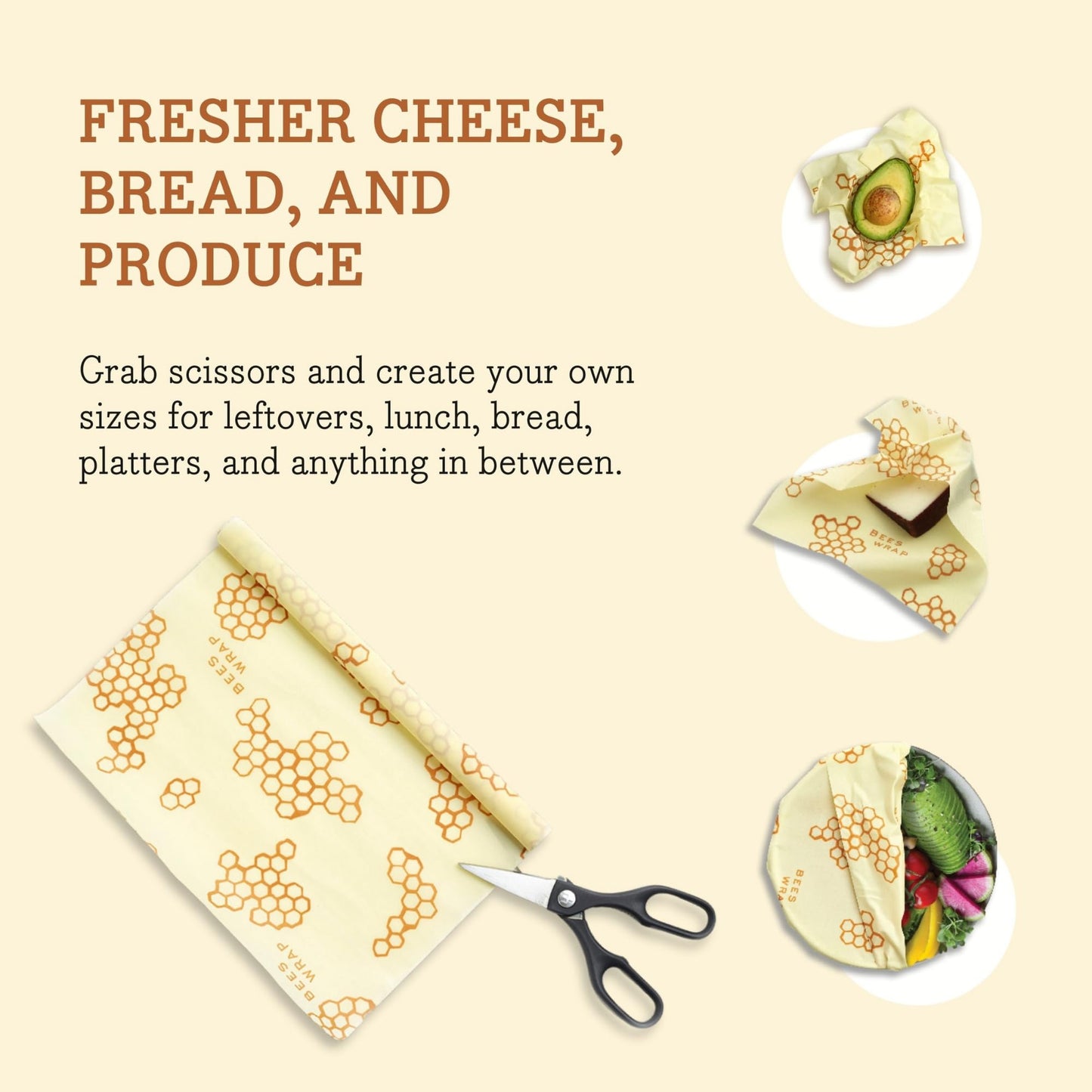 Bee’s Wrap Beeswax Food Wrap Roll | TRUE Shift Plastic‑Free Kitchen