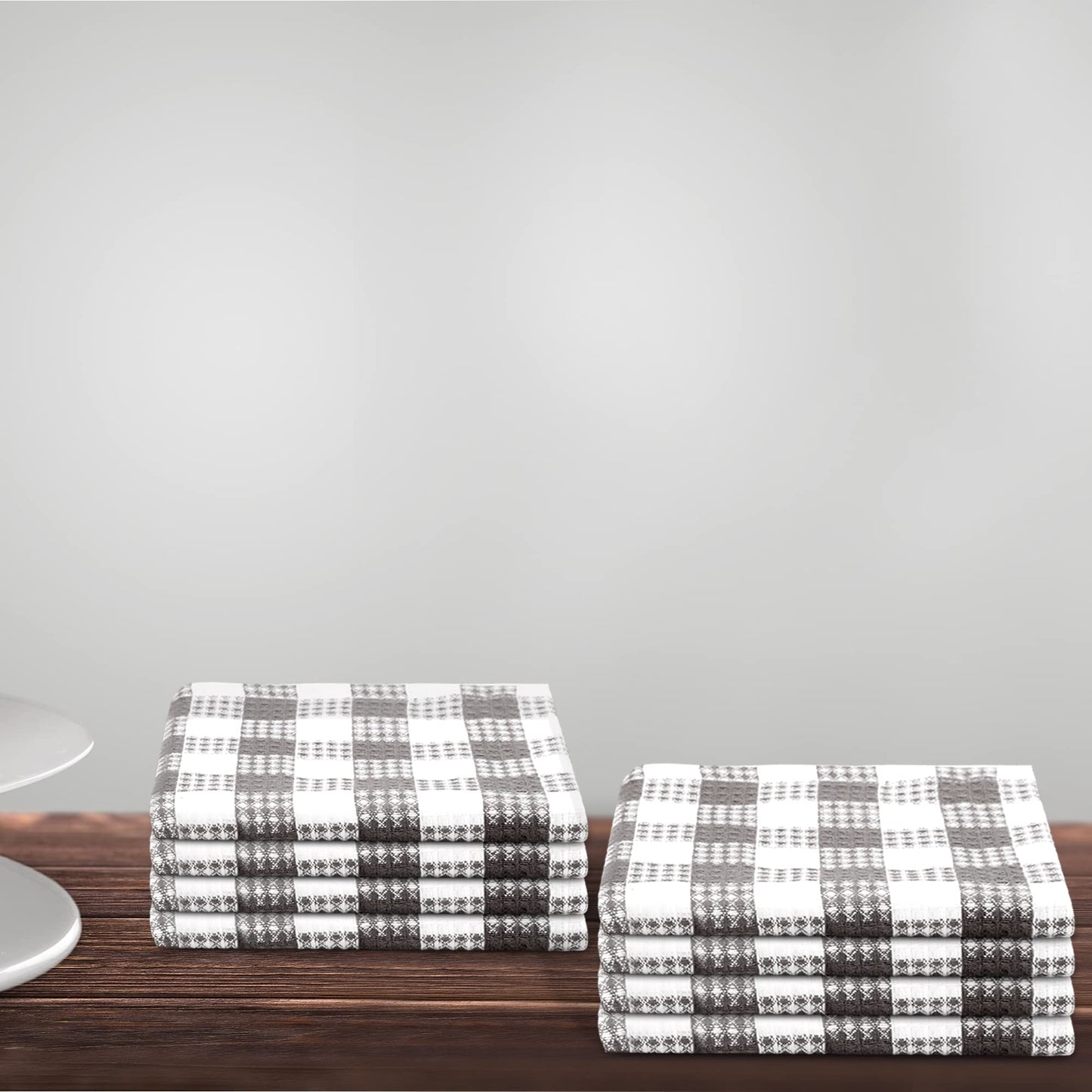 Urban Villa Cotton Kitchen Towels | TRUE Shift Eco Towels (20″×30″, Striped, Mitered)