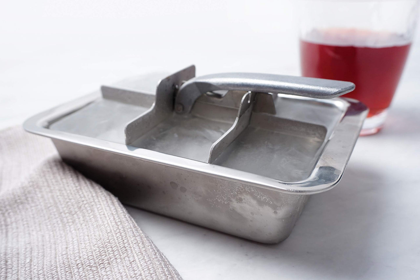 RSVP International Endurance Ice Cube Tray – Vintage-Inspired Stainless Steel, Plastic-Free