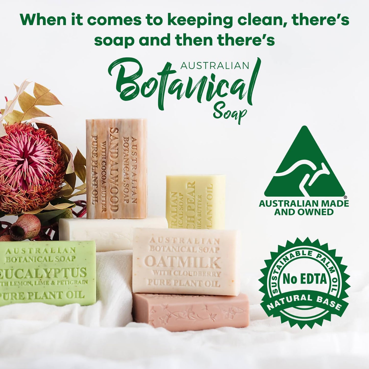 Australian Botanical Goat Milk Soap: Triple Milled with Organic Shea Butter
