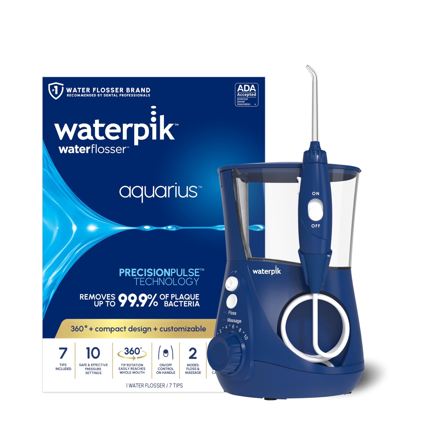 Waterpik Aquarius Water Flosser WP‑662 | TRUE Shift Oral Care Power Jet