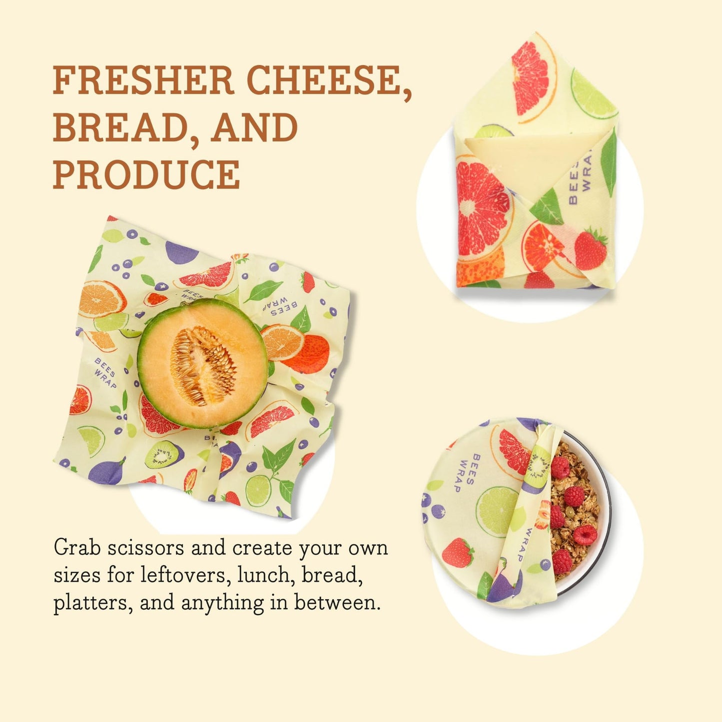 Bee’s Wrap Beeswax Food Wrap Roll | TRUE Shift Plastic‑Free Kitchen
