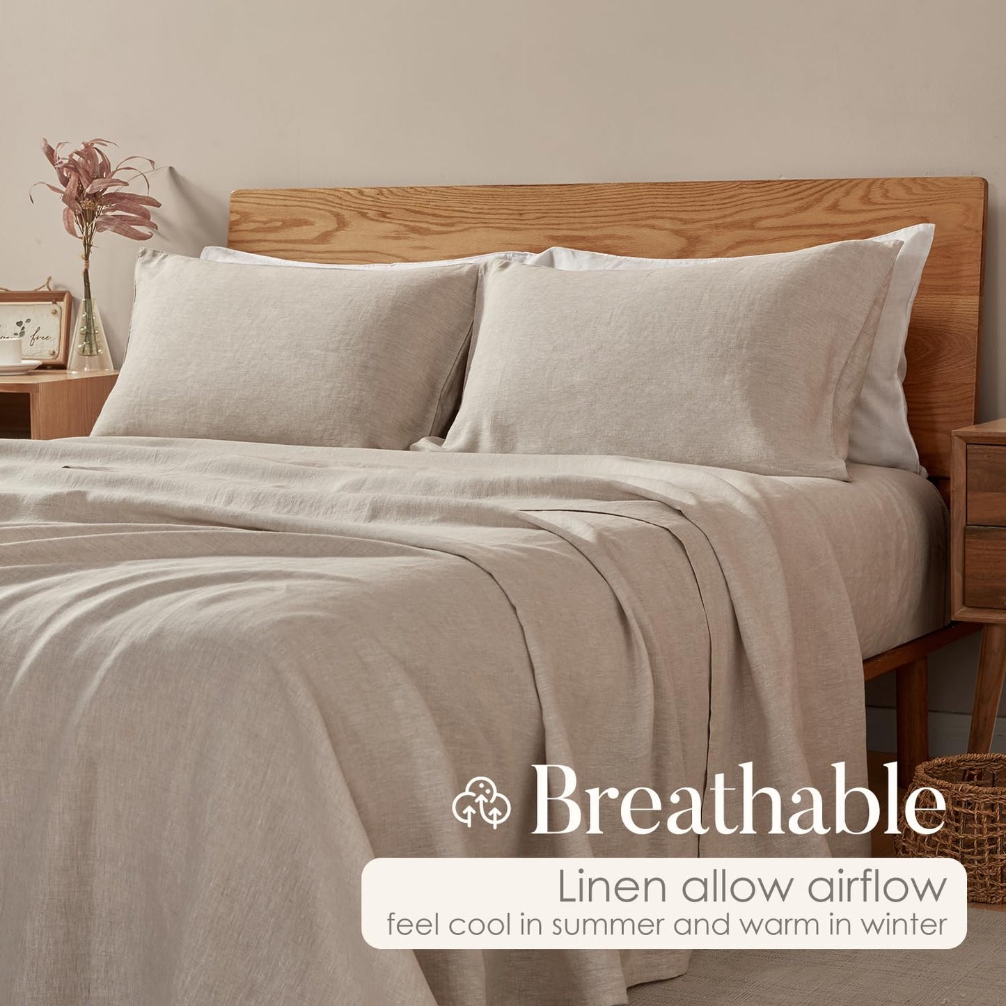 DAPU Pure Linen Sheets Set • 100% French Linen | TRUE Shift Breathable Bedding