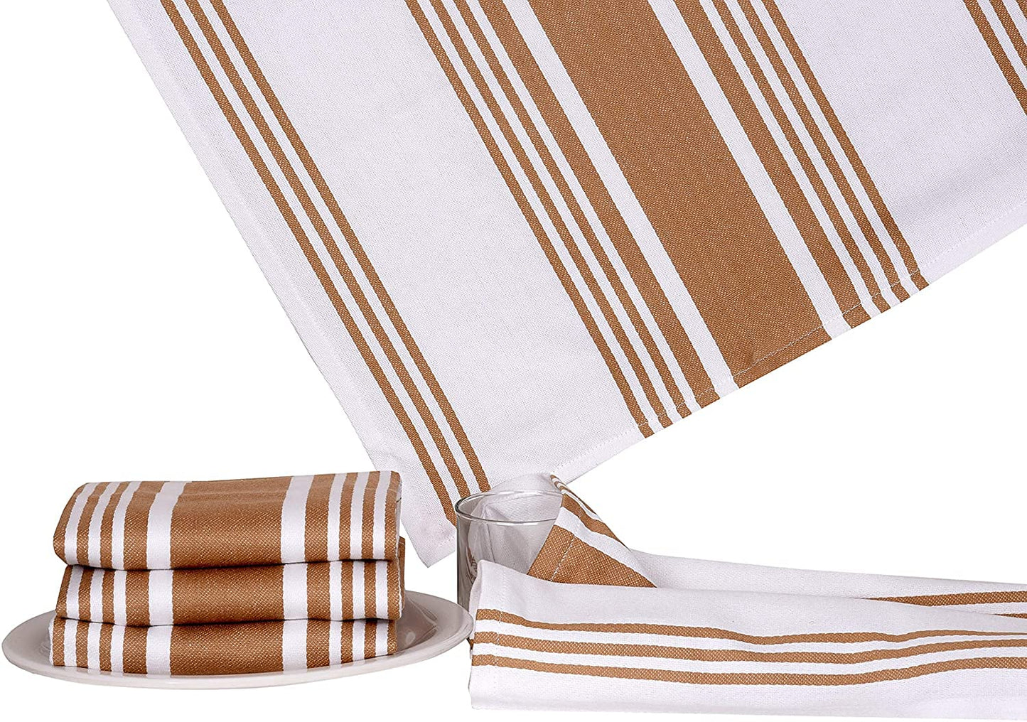 Urban Villa Cotton Kitchen Towels | TRUE Shift Eco Towels (20″×30″, Striped, Mitered)