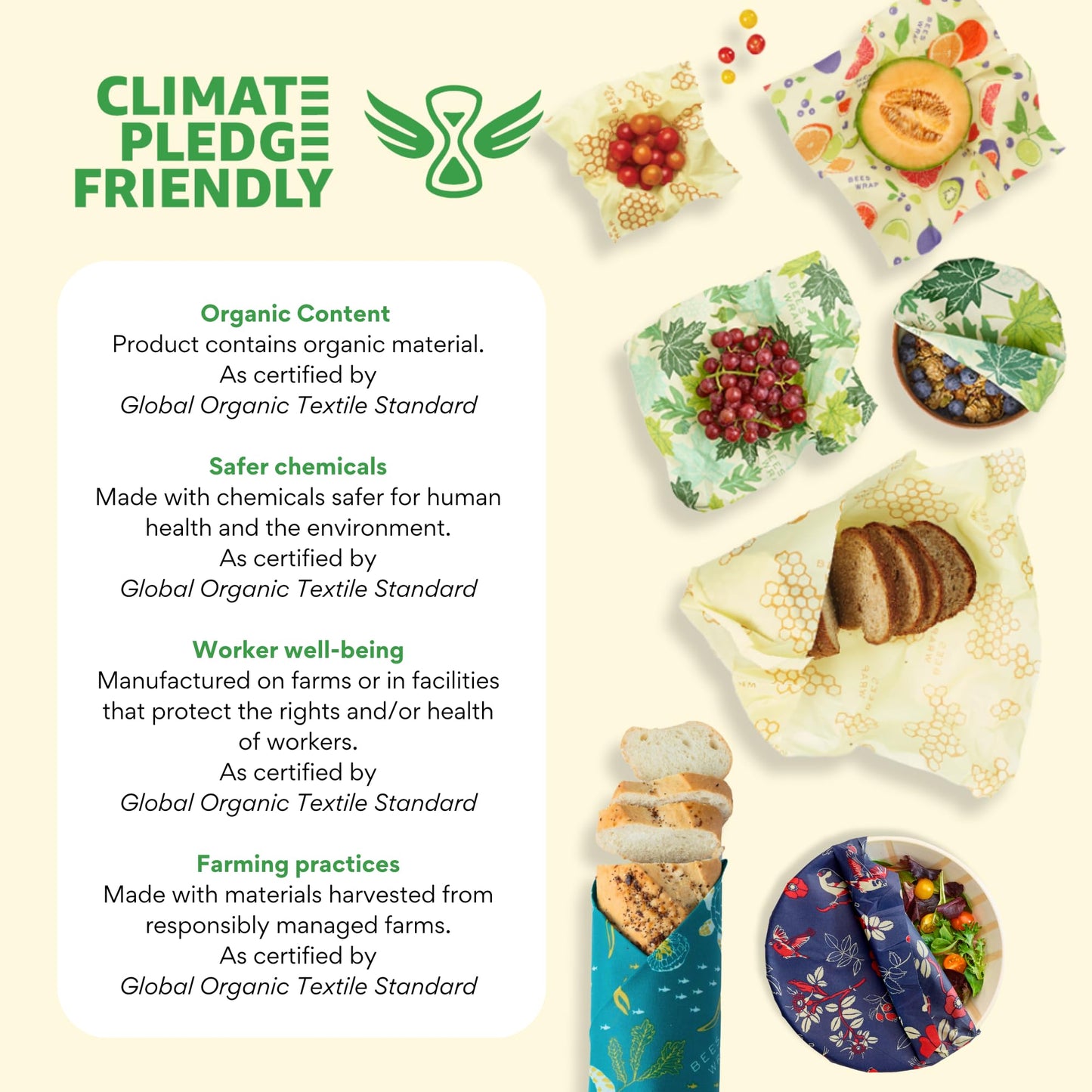 Bee’s Wrap Beeswax Food Wrap Roll | TRUE Shift Plastic‑Free Kitchen