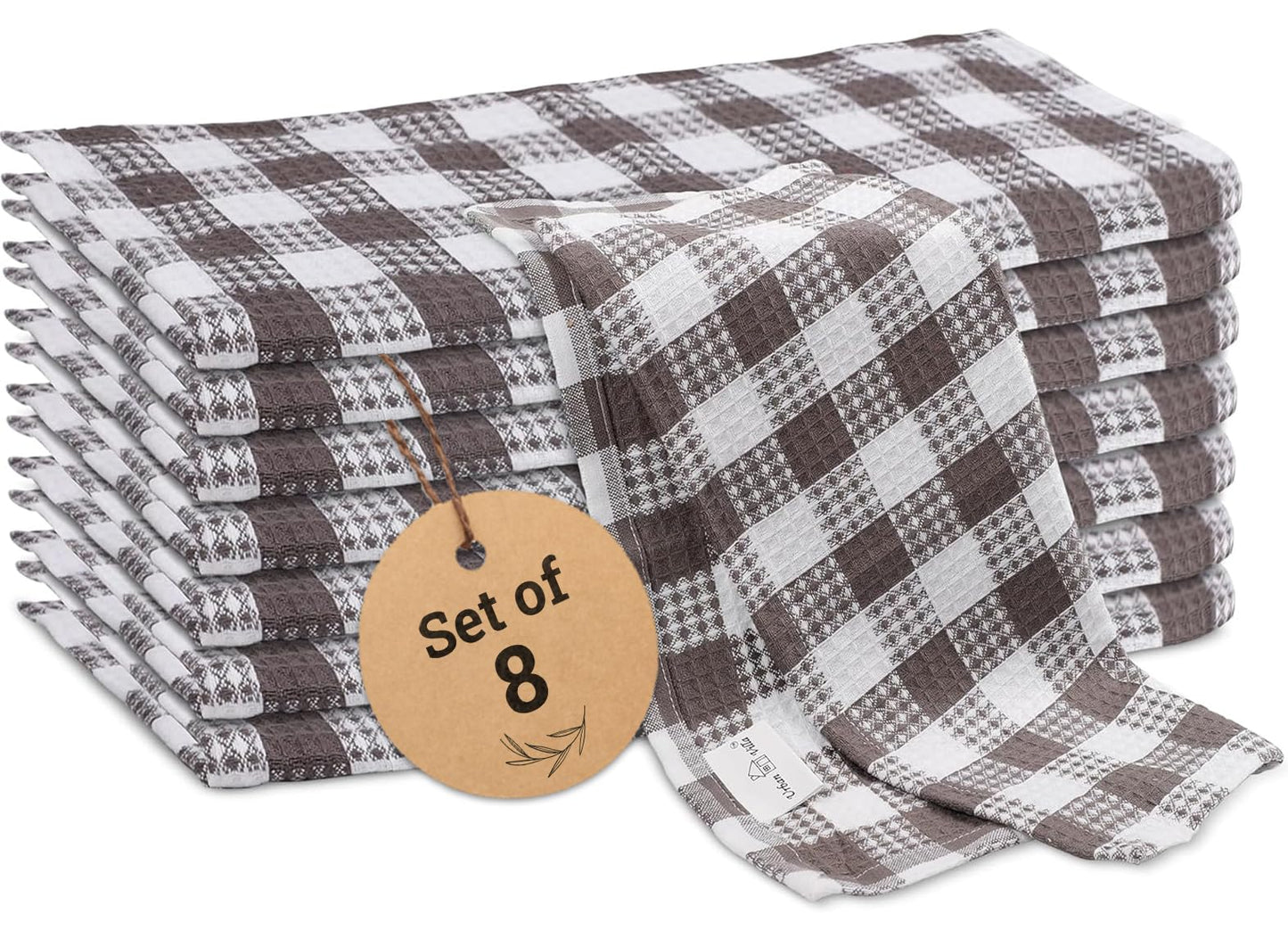 Urban Villa Cotton Kitchen Towels | TRUE Shift Eco Towels (20″×30″, Striped, Mitered)