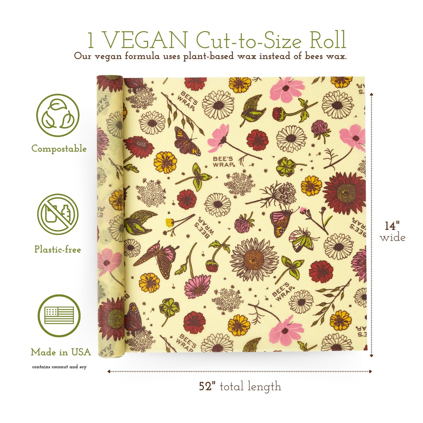 Bee’s Wrap Beeswax Food Wrap Roll | TRUE Shift Plastic‑Free Kitchen