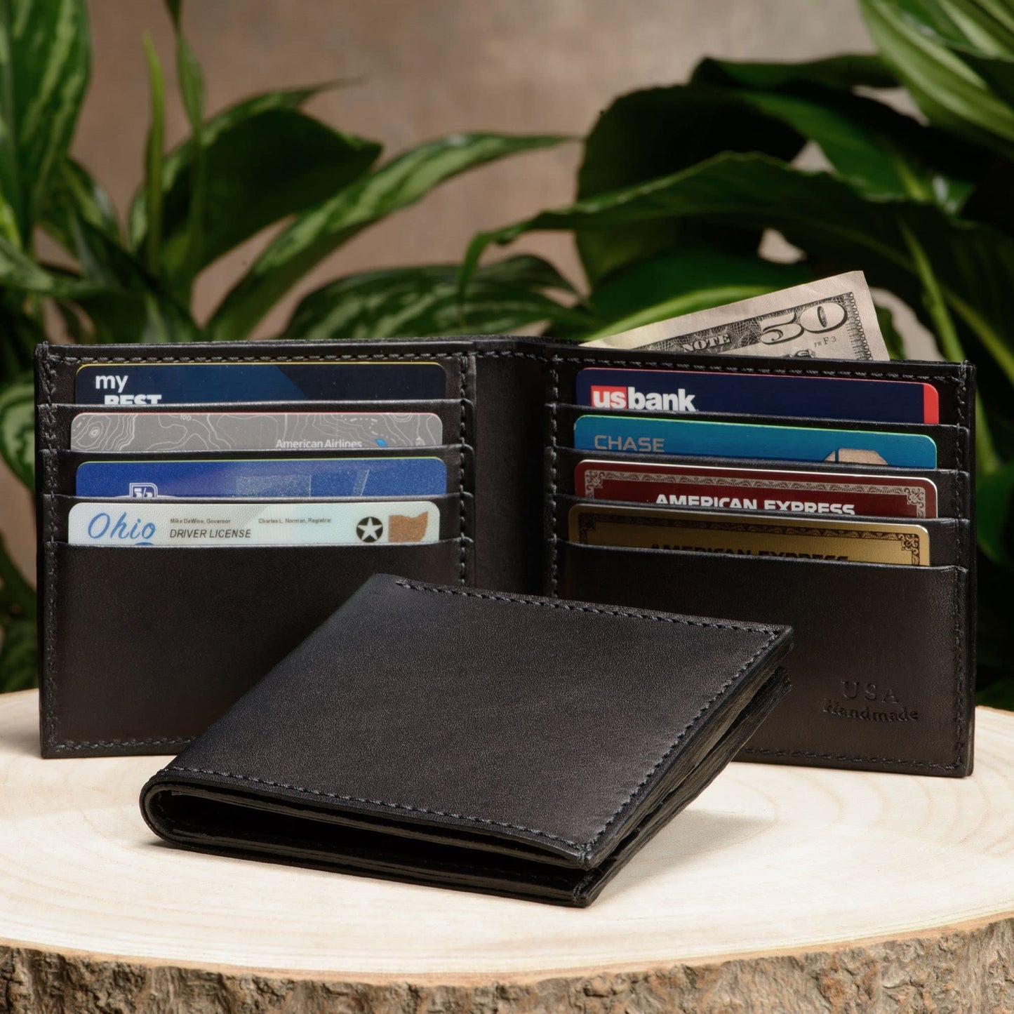 Premium Full-Grain Bridle Leather Bifold Wallet | TRUE Shift Crafted in USA