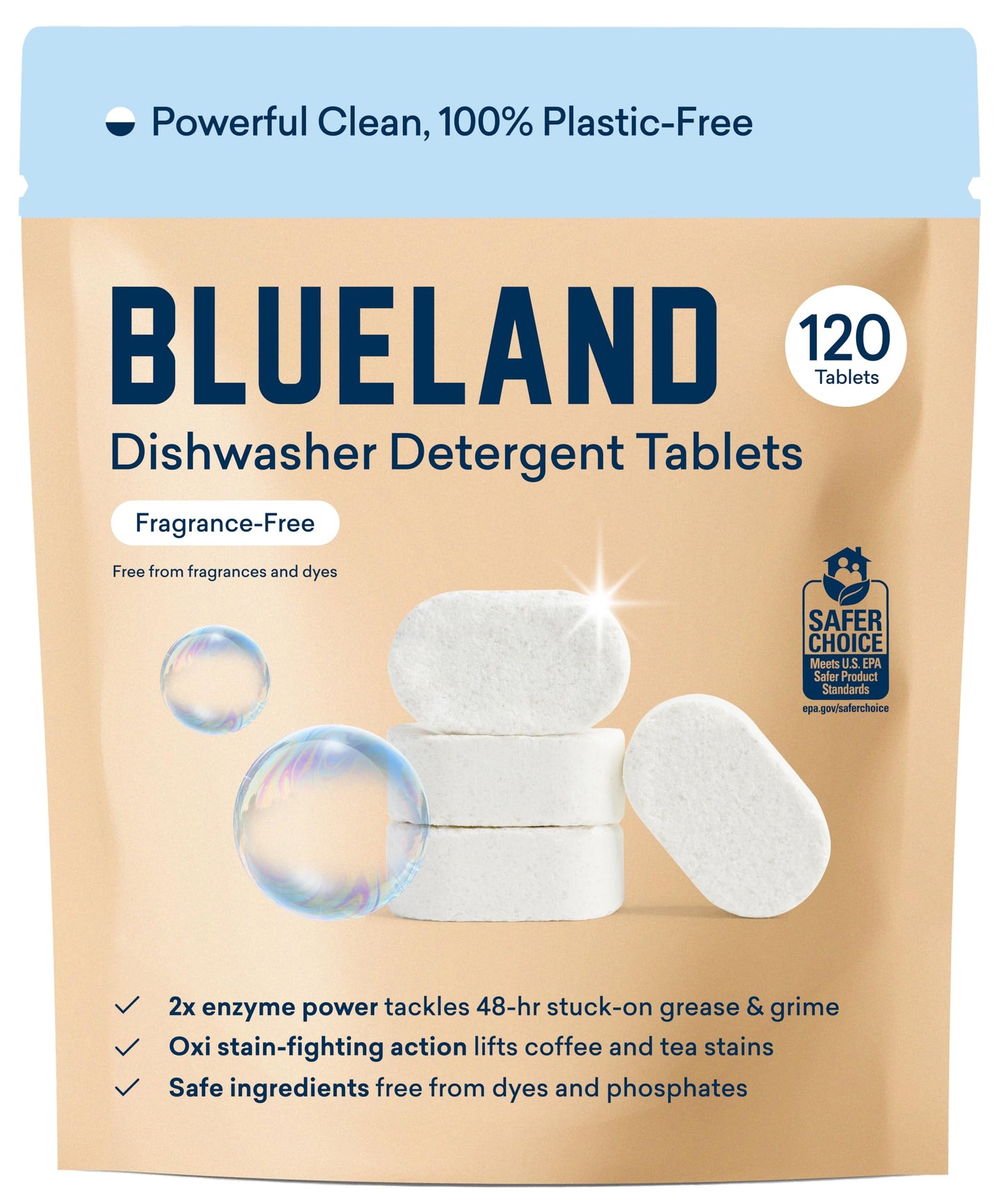 Blueland Dishwasher Detergent Tablets Starter Set – Plastic-Free & Plant-Based
