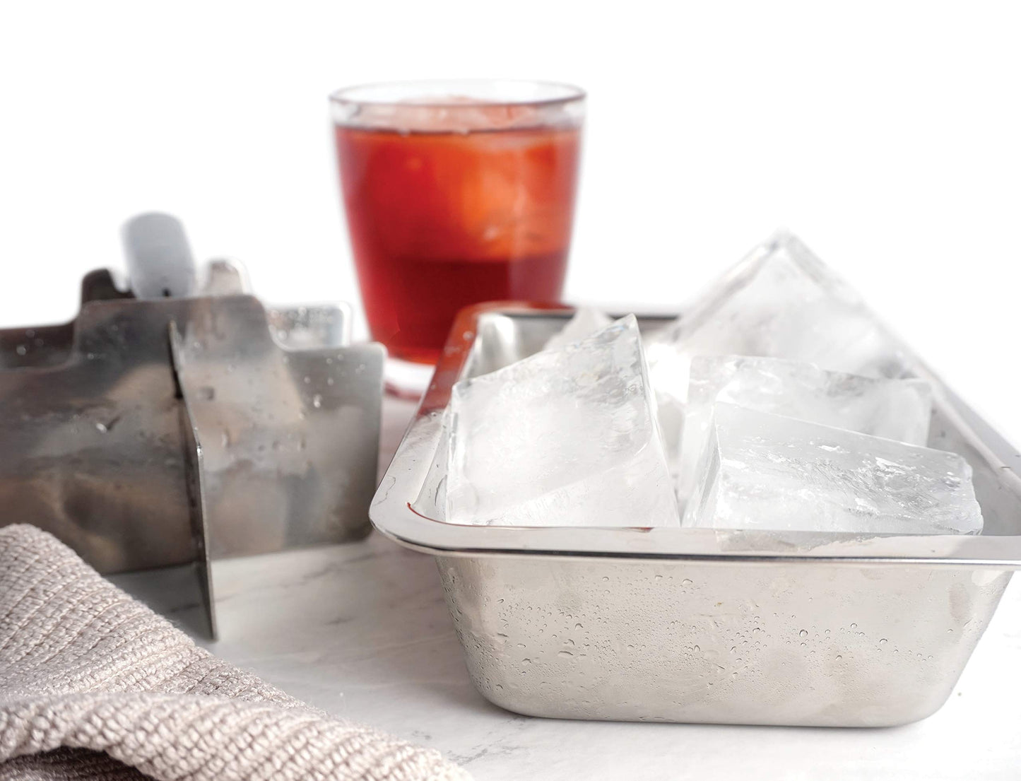 RSVP International Endurance Ice Cube Tray – Vintage-Inspired Stainless Steel, Plastic-Free