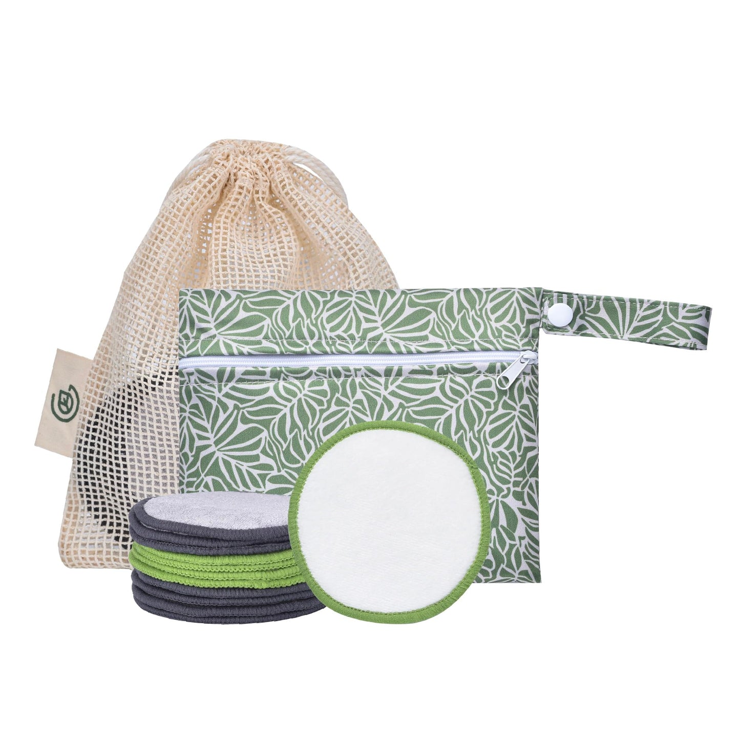 Greenzla Reusable Makeup Remover Pads – 100% Bamboo Cotton & Zero-Waste Set