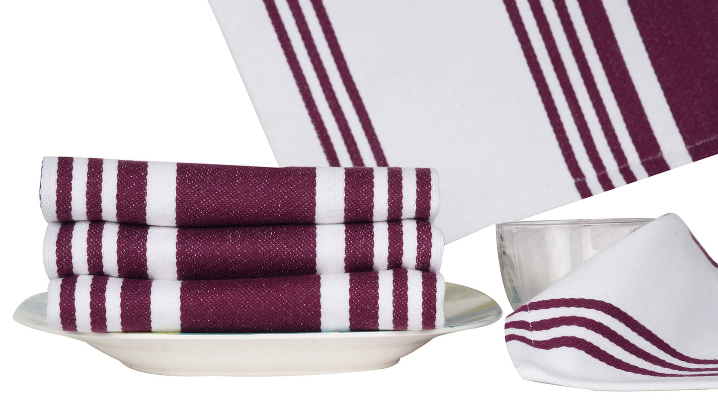 Urban Villa Cotton Kitchen Towels | TRUE Shift Eco Towels (20″×30″, Striped, Mitered)