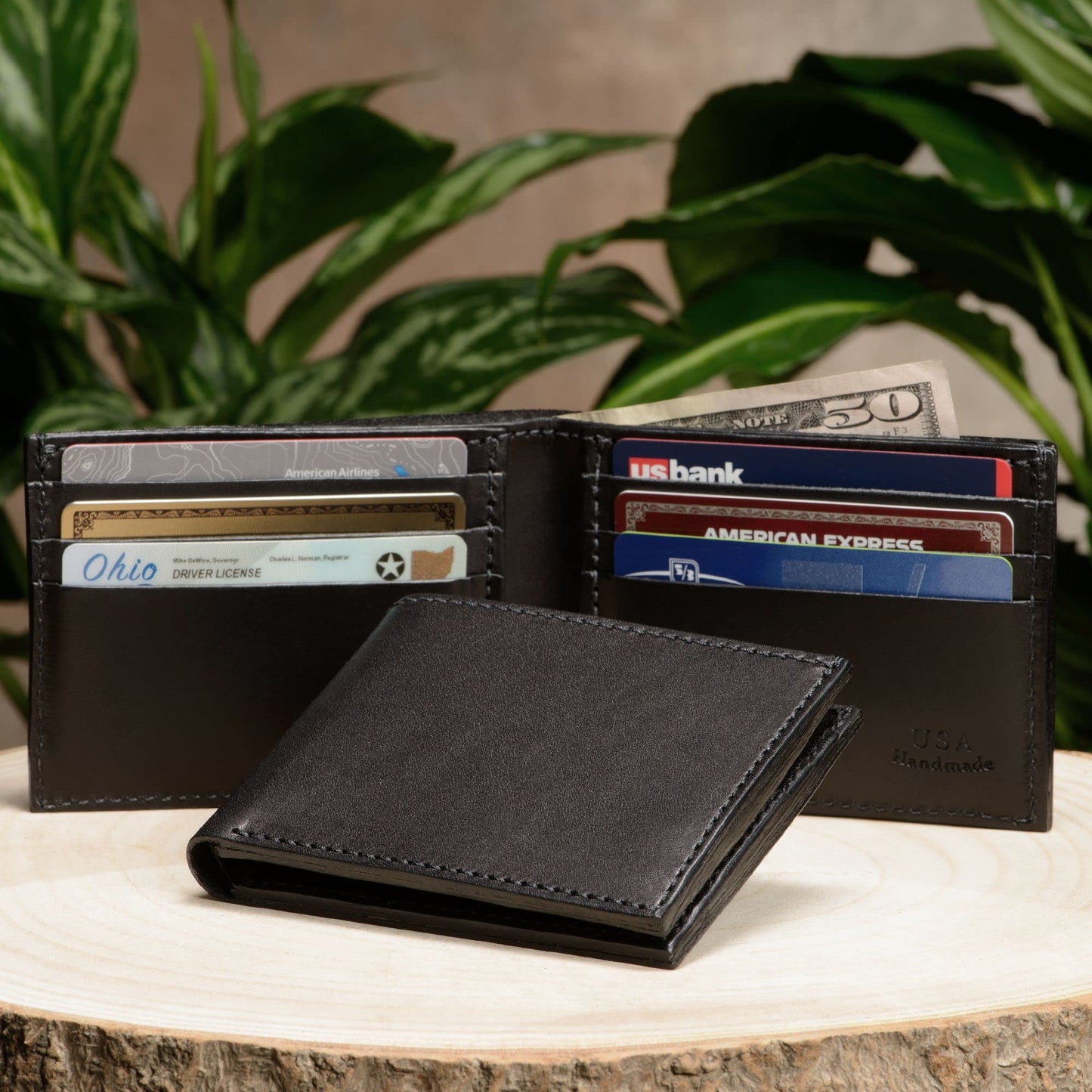 Premium Full-Grain Bridle Leather Bifold Wallet | TRUE Shift Crafted in USA
