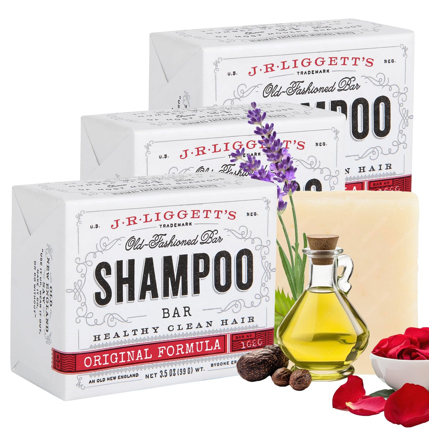 J.R. Liggett’s Shampoo Bars | TRUE Shift Toxin‑Free Hair Care (3‑Pack)