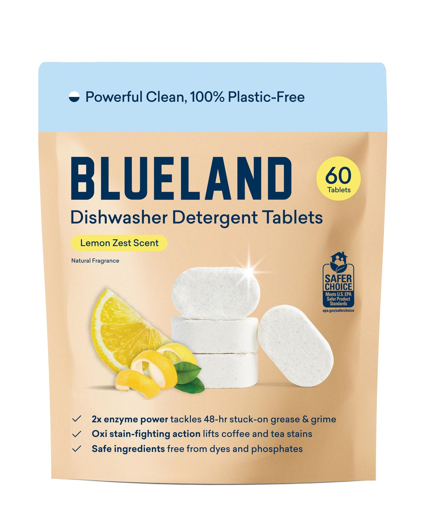 Blueland Dishwasher Detergent Tablets Starter Set – Plastic-Free & Plant-Based
