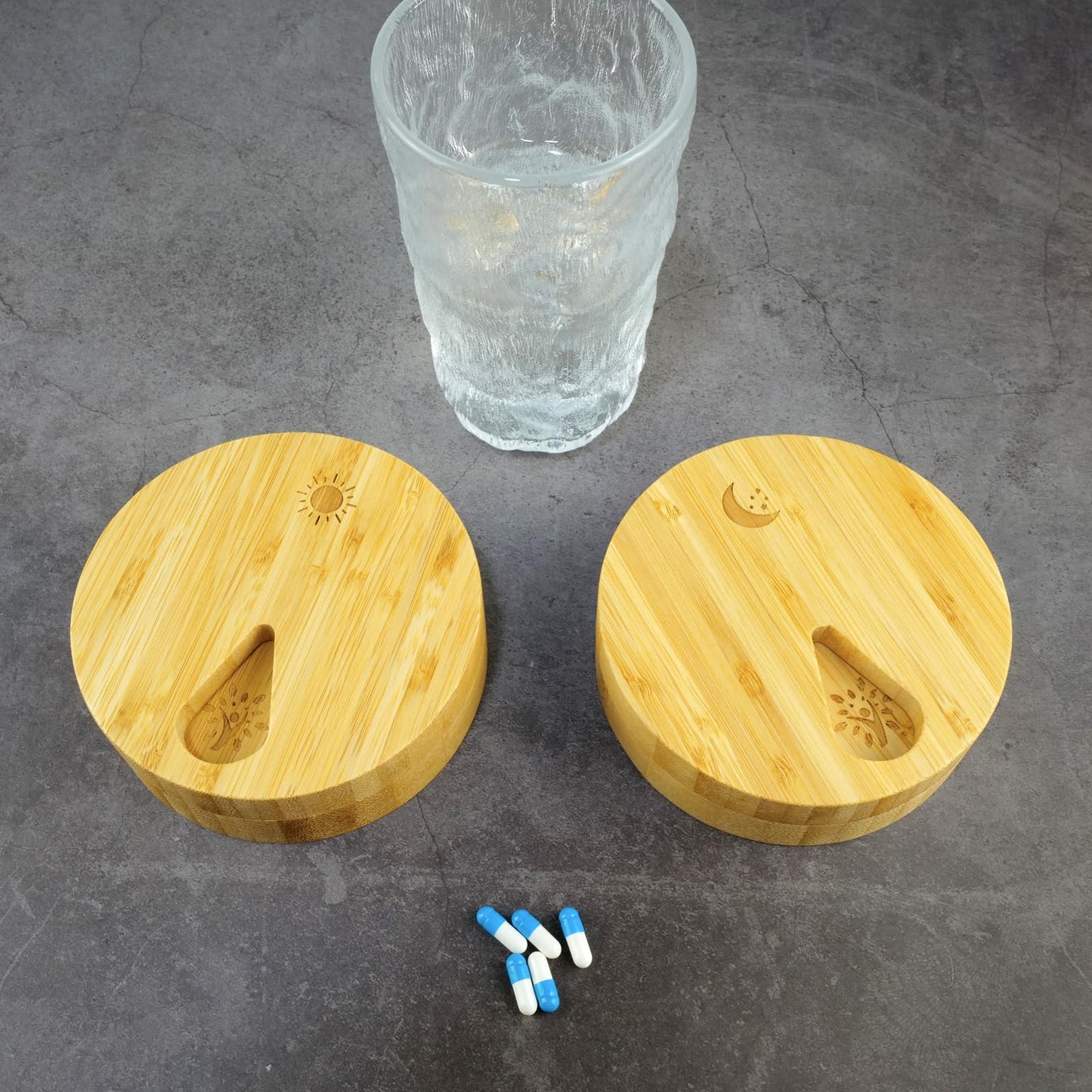 Beech Wood Weekly Pill Organizer | TRUE Shift Plastic‑Free Medicine Box