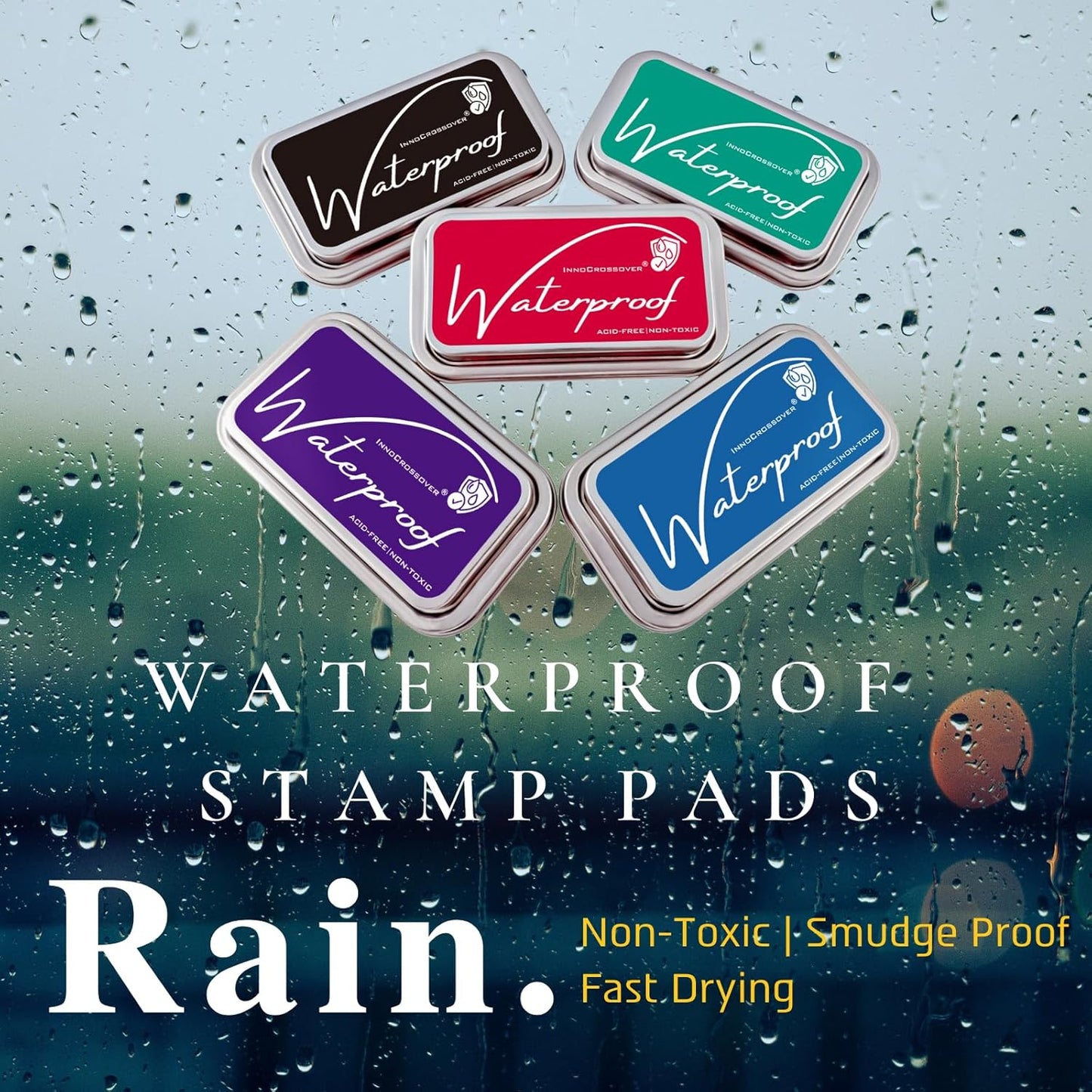 Non-Toxic Waterproof Ink Pads: Acid-Free Formula for Permanent Card Making and Crafts