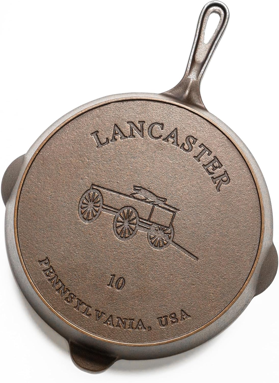 Lancaster Cast Iron No. 10 Skillet | TRUE Shift Heirloom Pan (11⅝″, Made in USA)