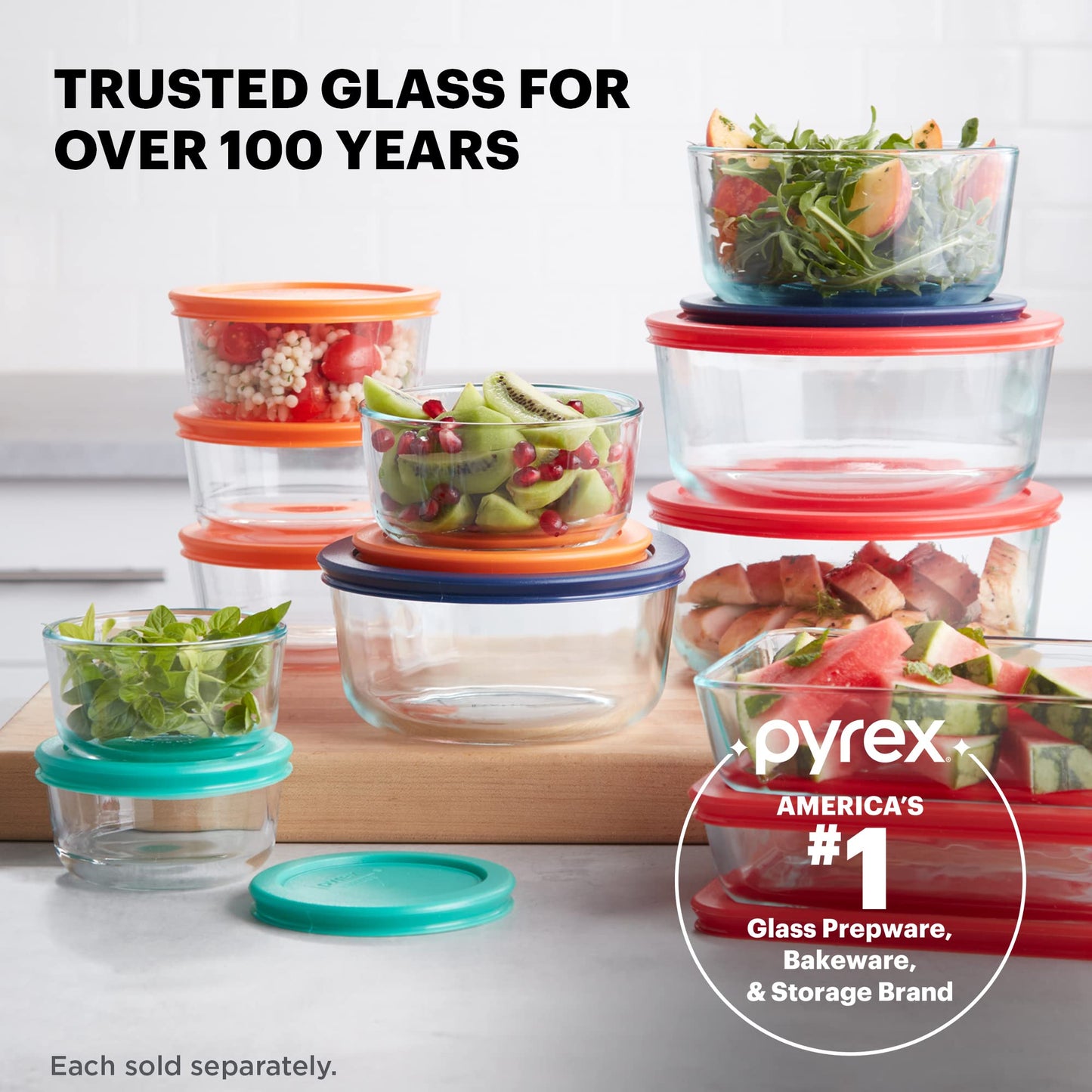 Pyrex Simply Store Glass Food Storage Container – BPA‑Free Lid