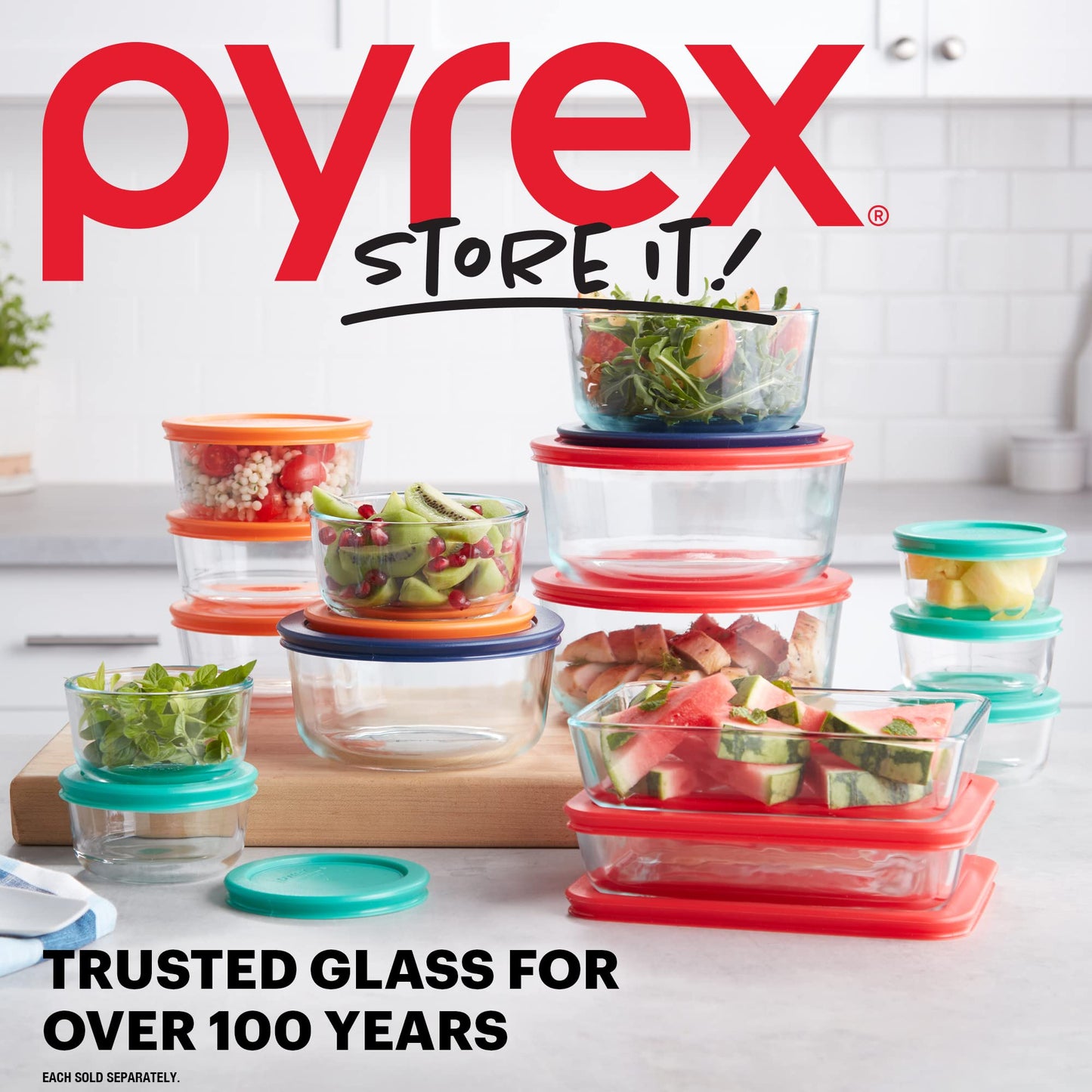 Pyrex Simply Store Glass Food Storage Container – BPA‑Free Lid