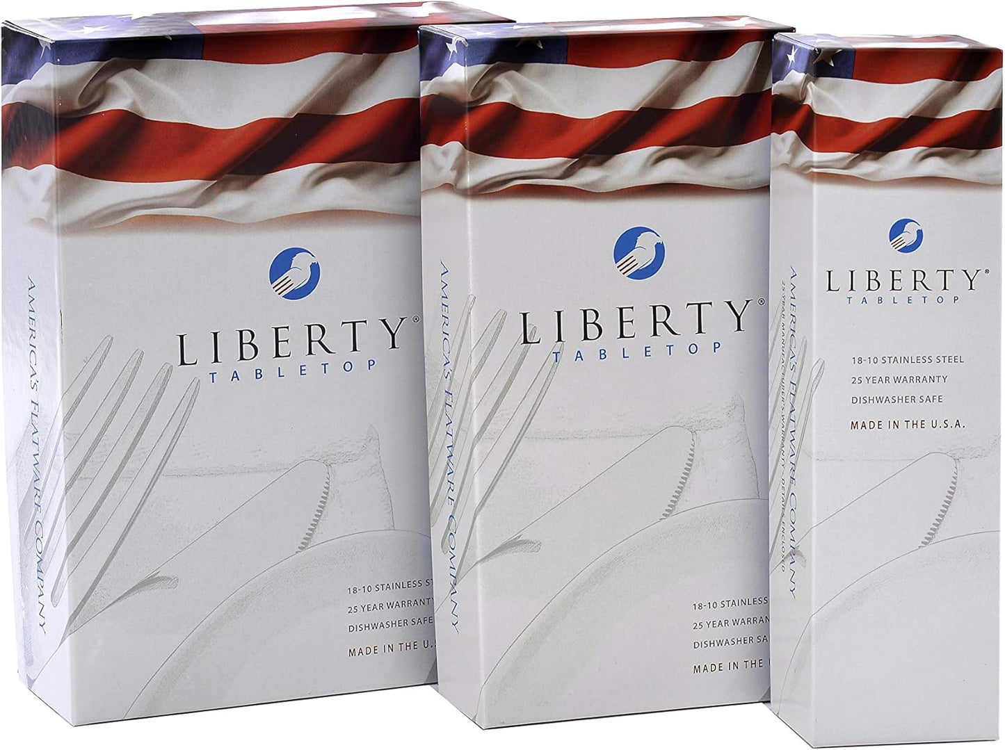 Liberty Tabletop Satin Annapolis Flatware: 45-Piece Set for 8