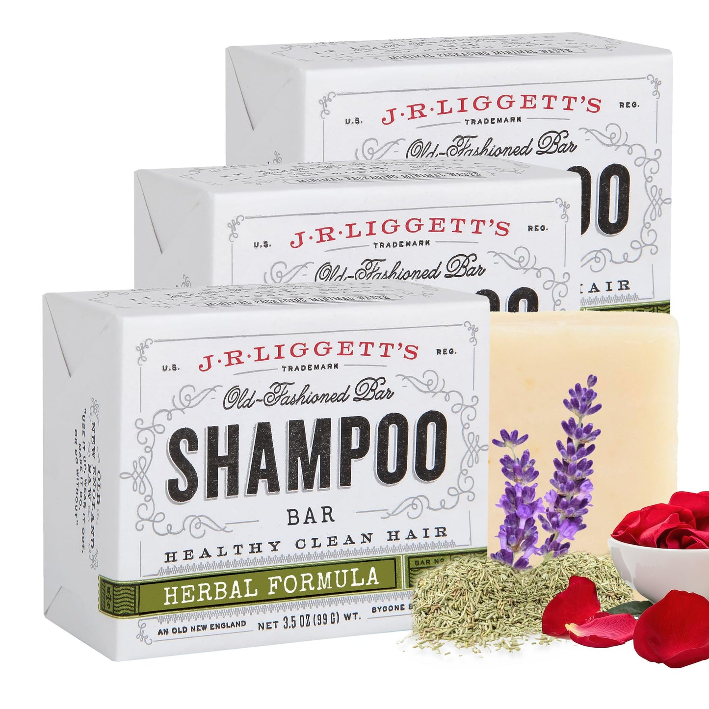 J.R. Liggett’s Shampoo Bars | TRUE Shift Toxin‑Free Hair Care (3‑Pack)