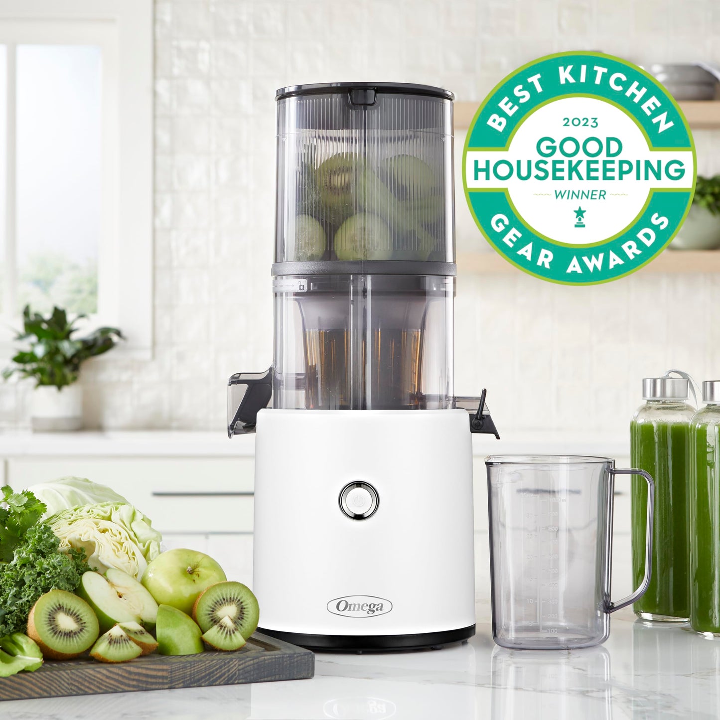 Omega Effortless Batch Juicer | TRUE Shift Stainless Cold-Press Juicer (2 L)