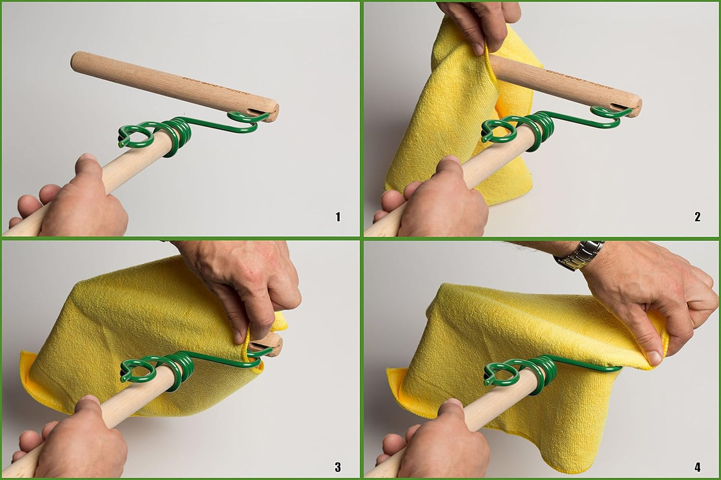 Quick Loop Mop Head Only – Oak & Steel, Washable Cloth Design, Plastic‑Free