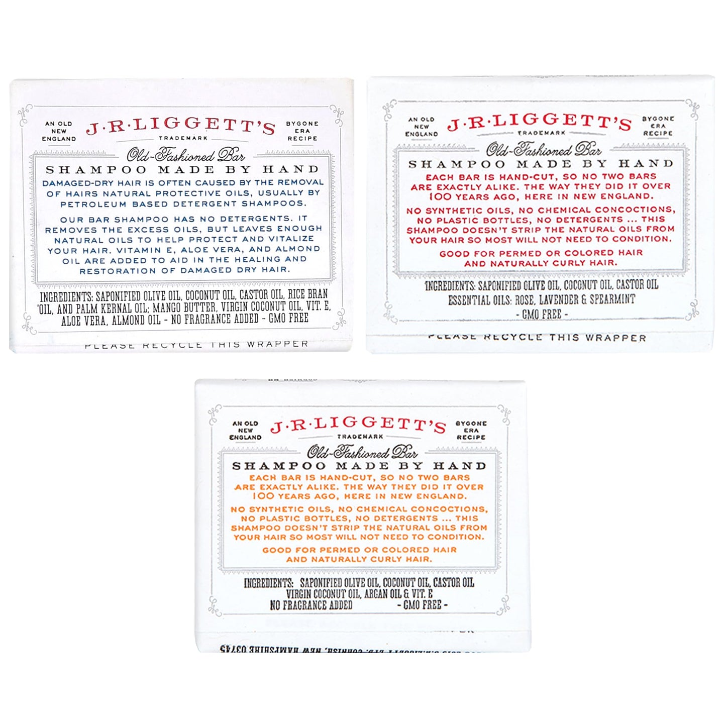 J.R. Liggett’s Shampoo Bars | TRUE Shift Toxin‑Free Hair Care (3‑Pack)